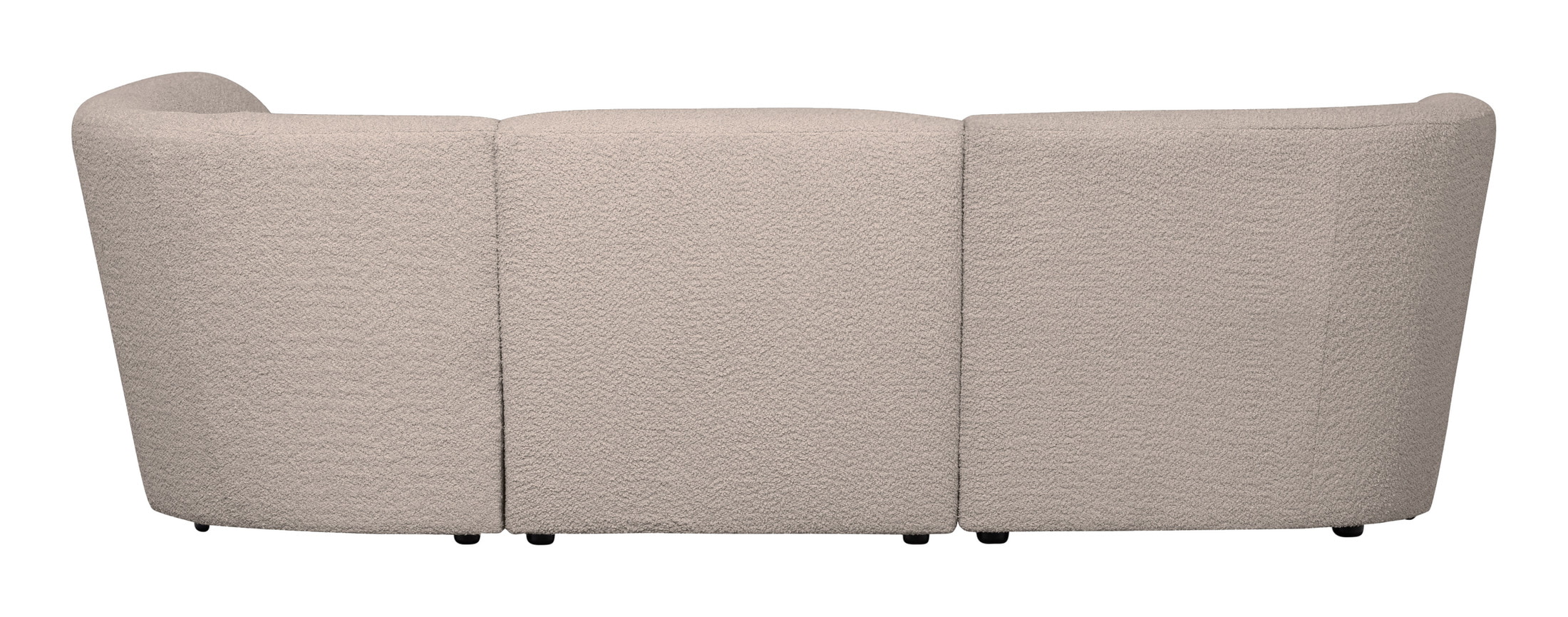 WOOOD 3-zits Loungebank 'Coco' Rechts, Bouclé, kleur Zand