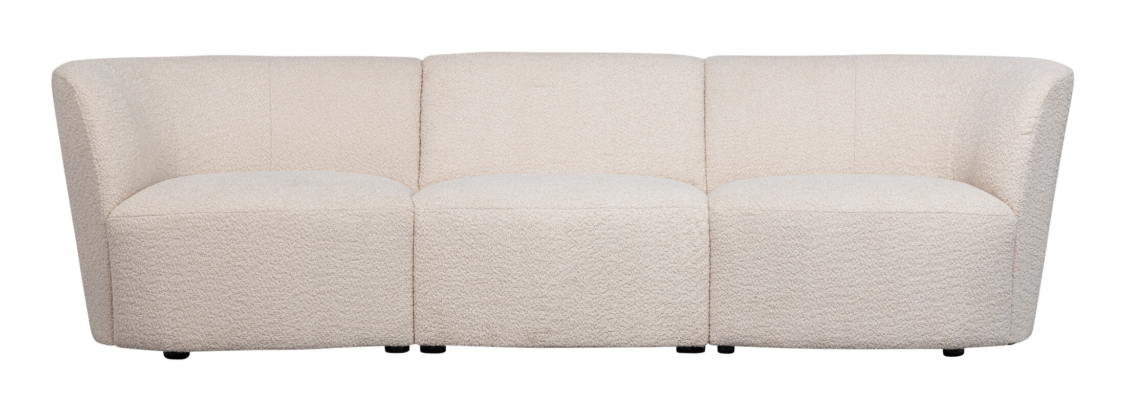 WOOOD 3-zits Bank 'Coco' Bouclé, kleur Crème