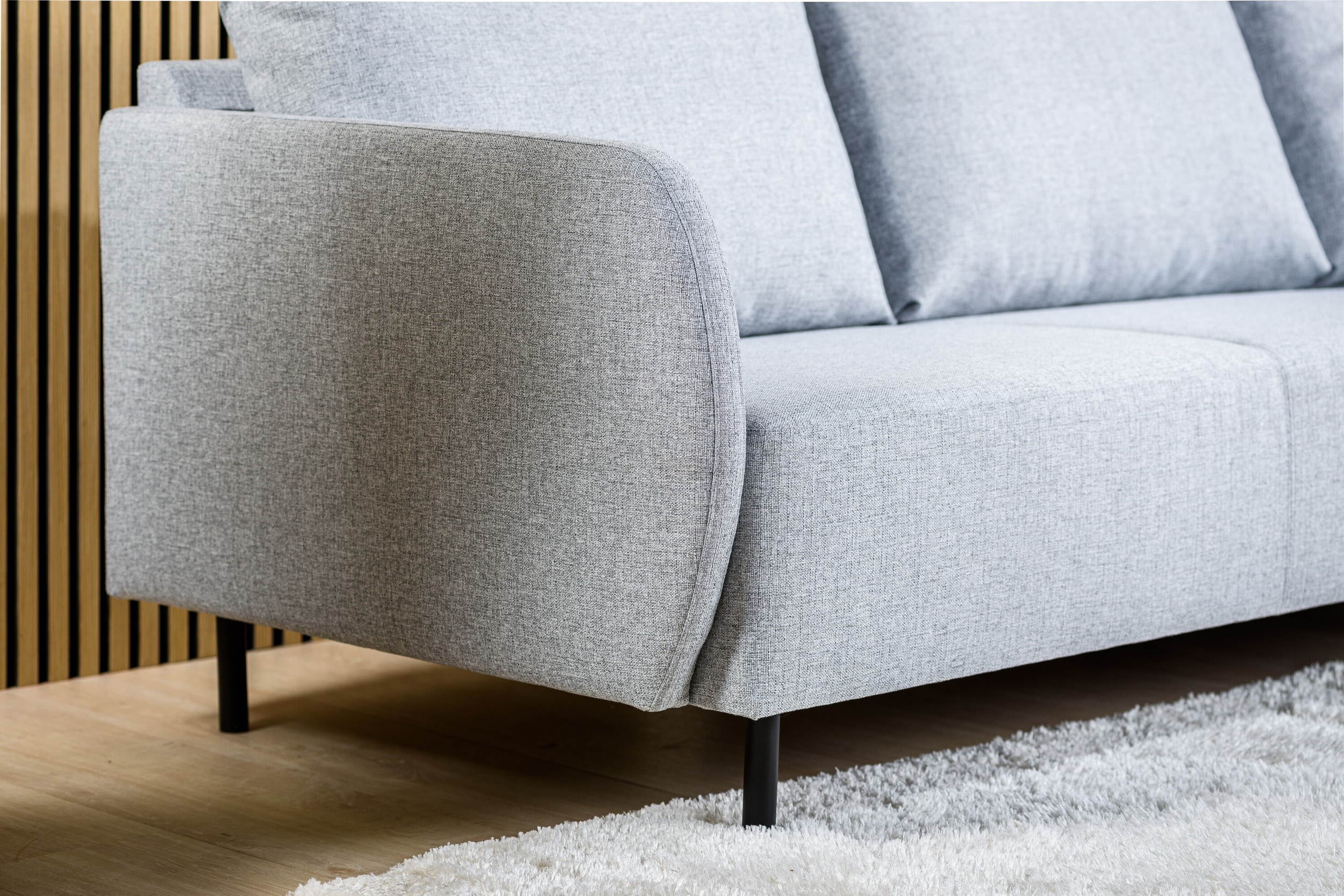 BASE 3-zits Loungebank 'Qui' Links/Rechts, 240cm, kleur Grijs