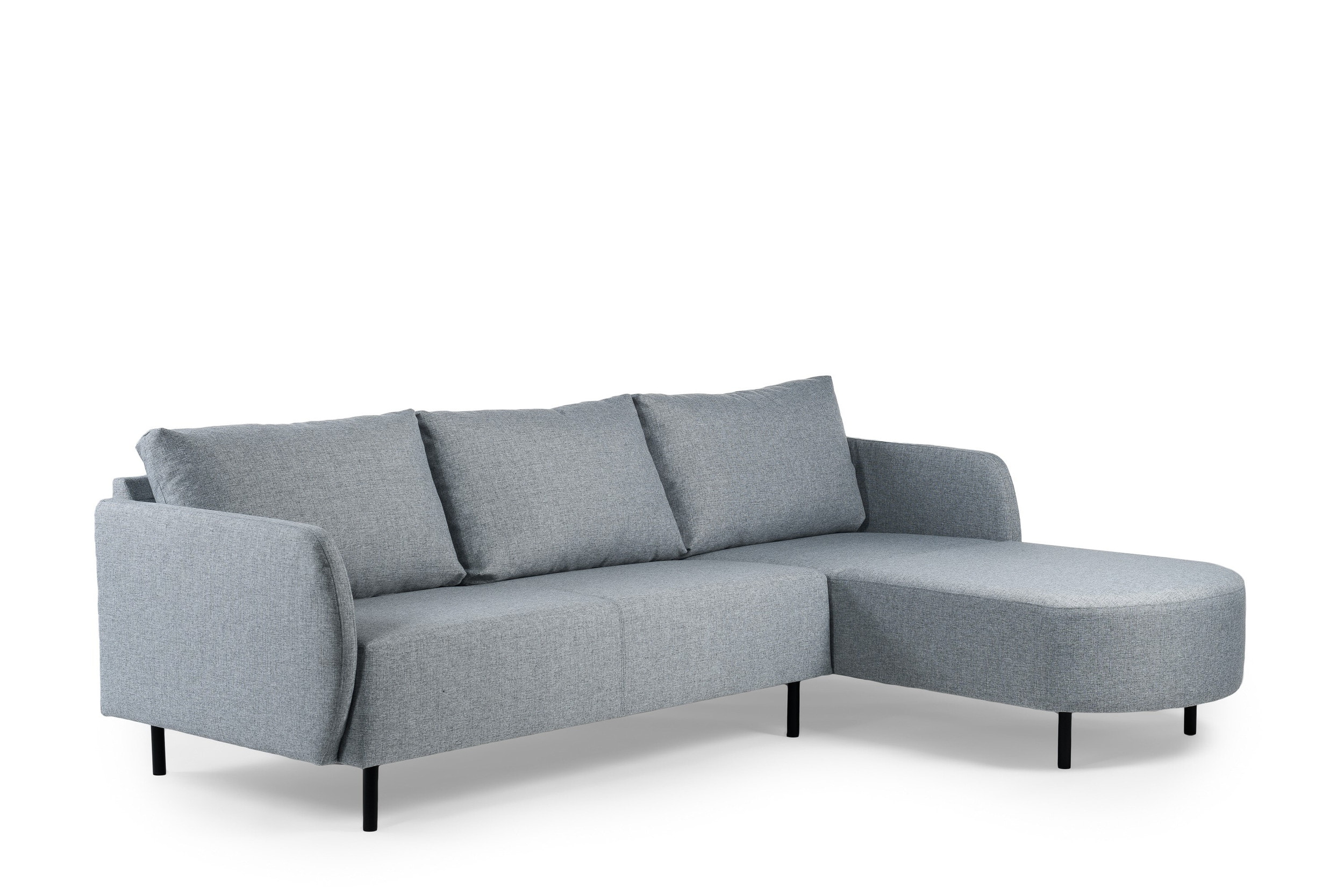 BASE 3-zits Loungebank 'Qui' Links/Rechts, 240cm, kleur Grijs