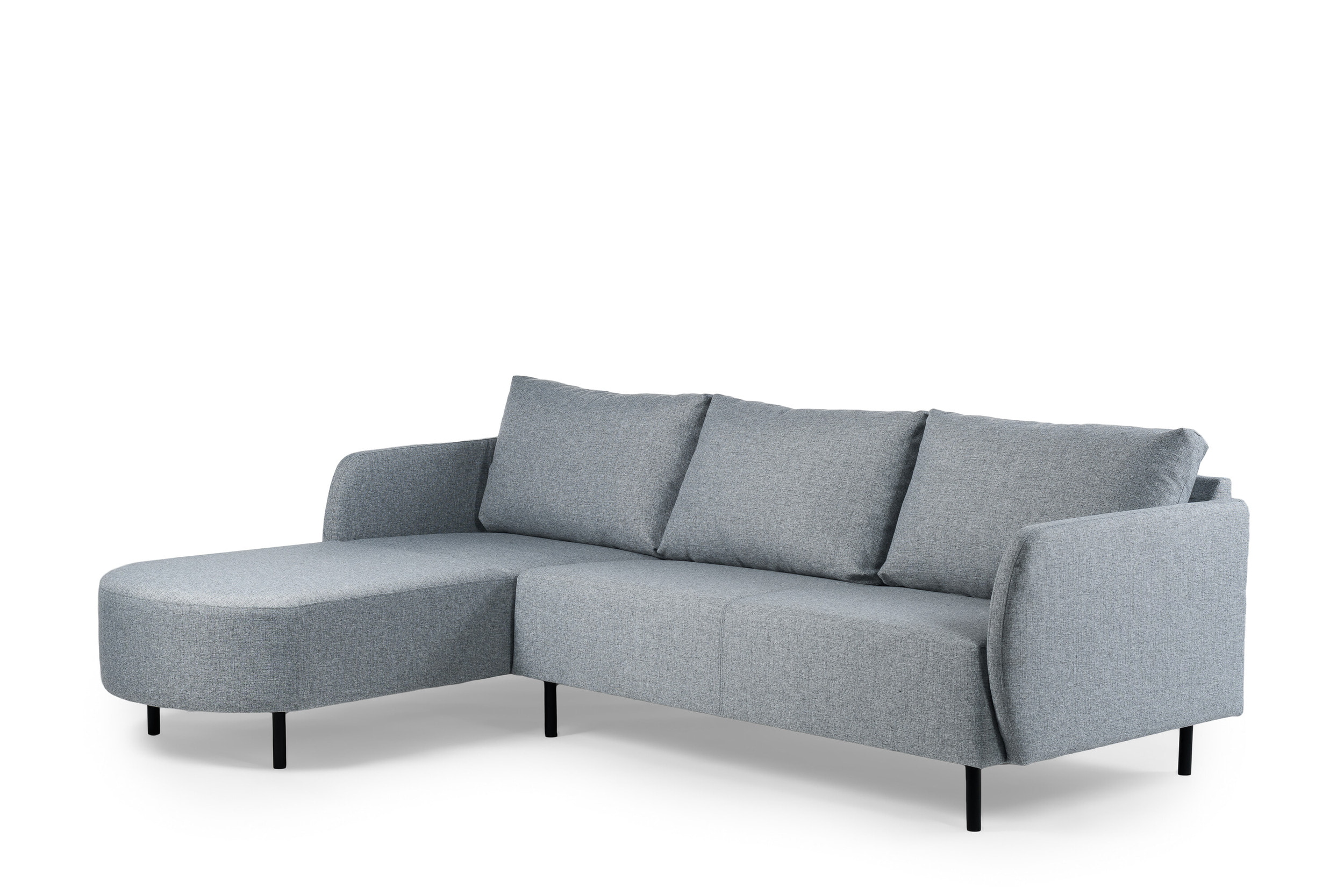 BASE 3-zits Loungebank 'Qui' Links/Rechts, 240cm, kleur Grijs