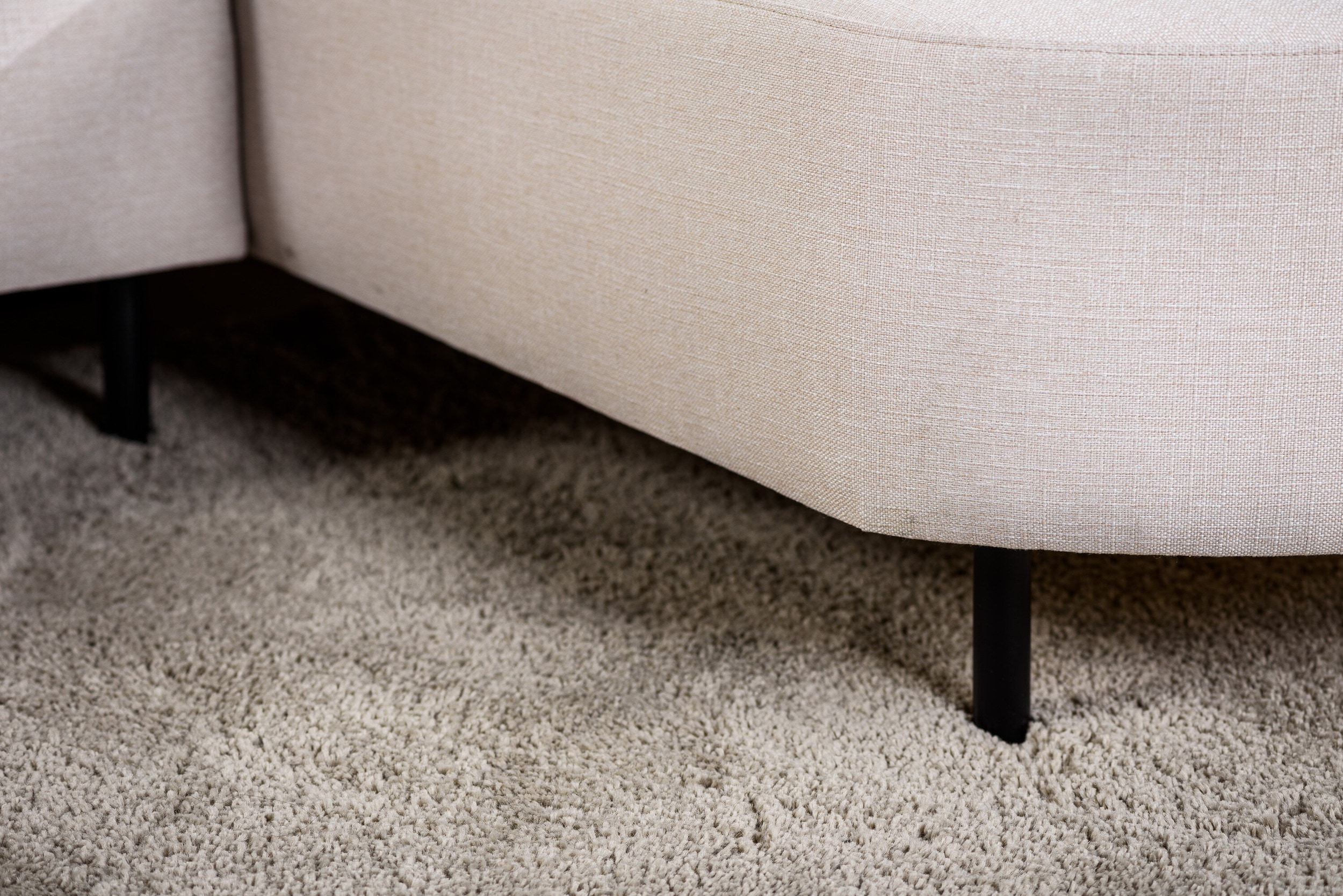 BASE 3-zits Loungebank 'Qui' Links/Rechts, 240cm, kleur Beige