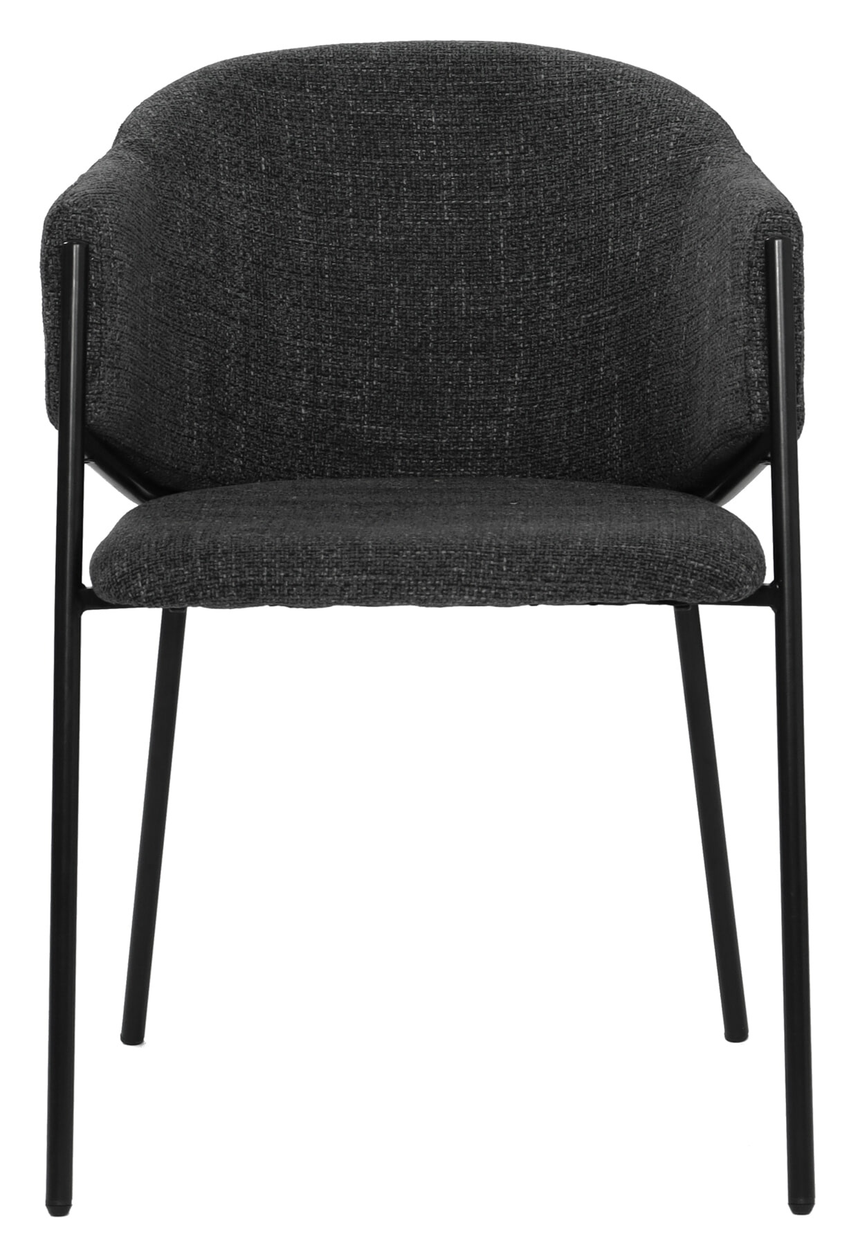 Artistiq Eetkamerstoel 'Lynise' Structuurstof, kleur Donkergrijs