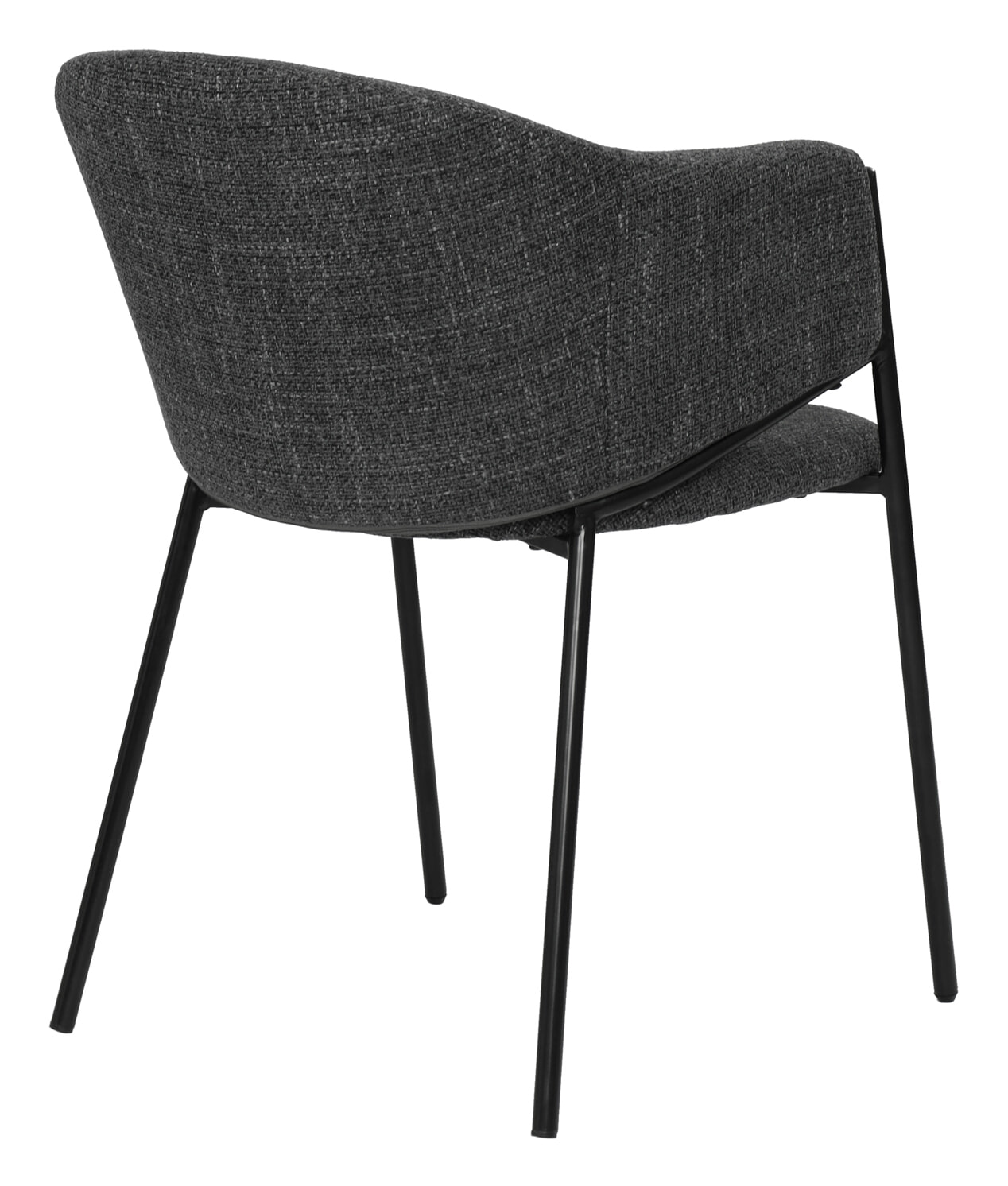 Artistiq Eetkamerstoel 'Lynise' Structuurstof, kleur Donkergrijs
