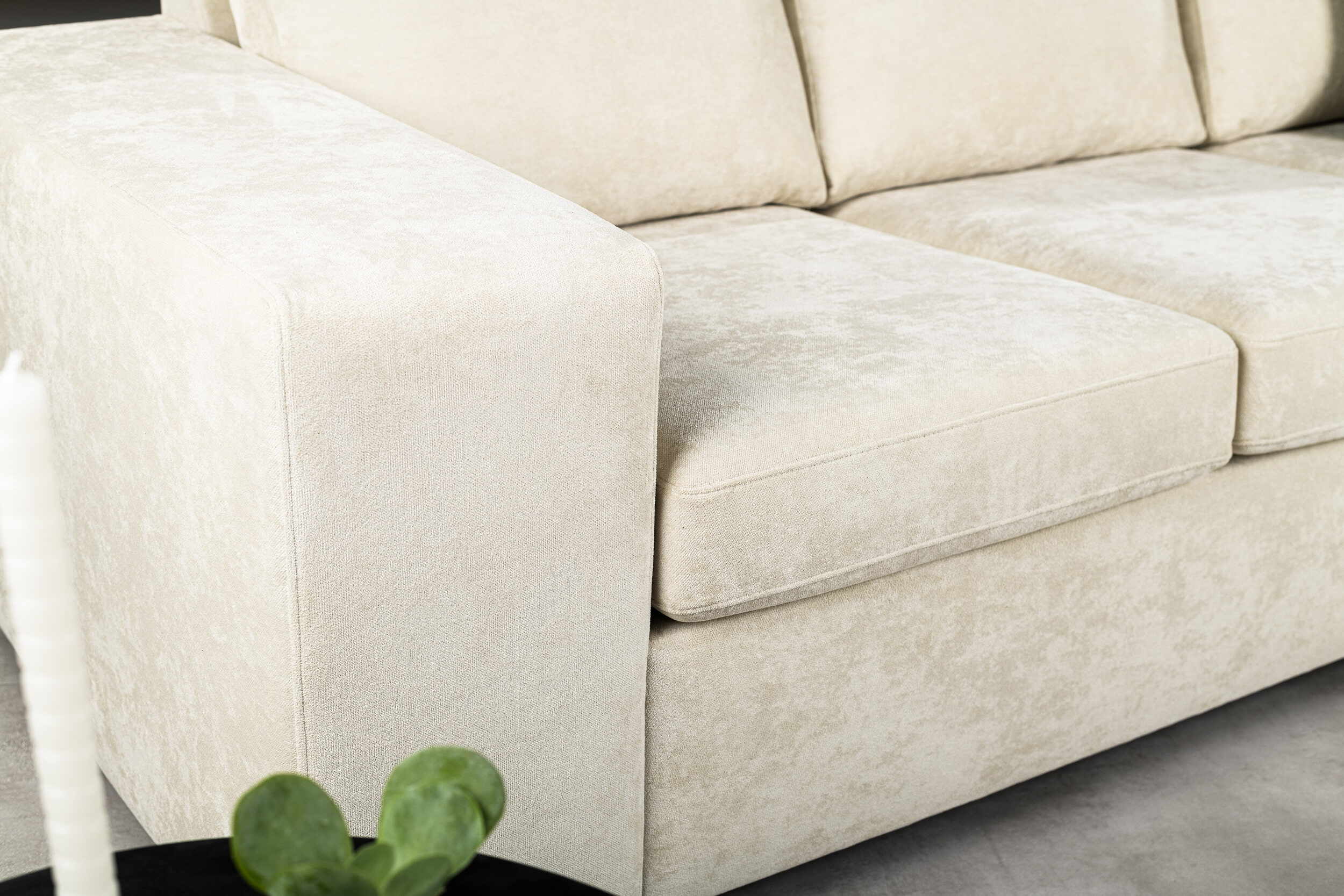 BASE 3-zits bank 'Jathan' Links/Rechts, kleur Beige