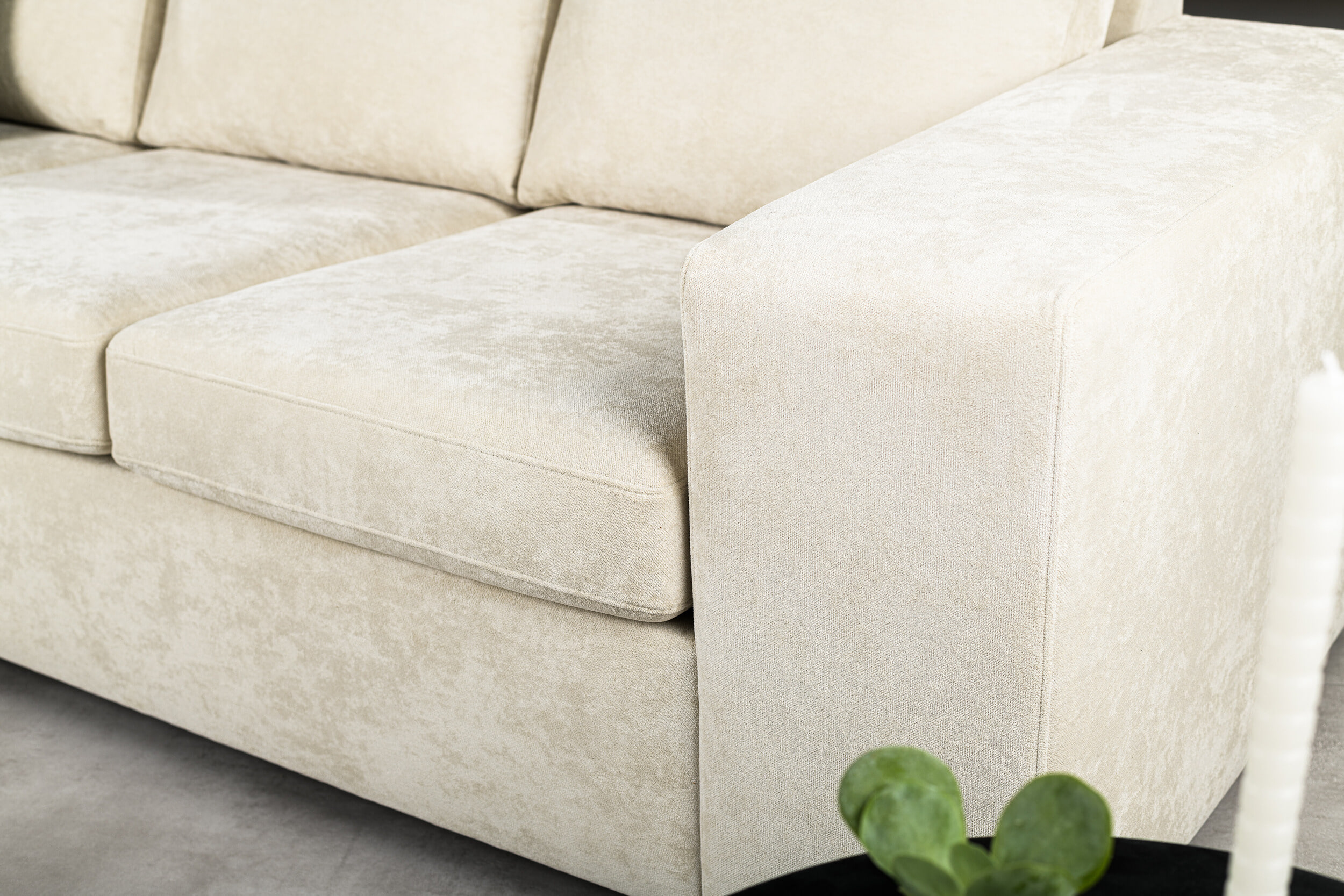 BASE 3-zits bank 'Jathan' Links/Rechts, kleur Beige
