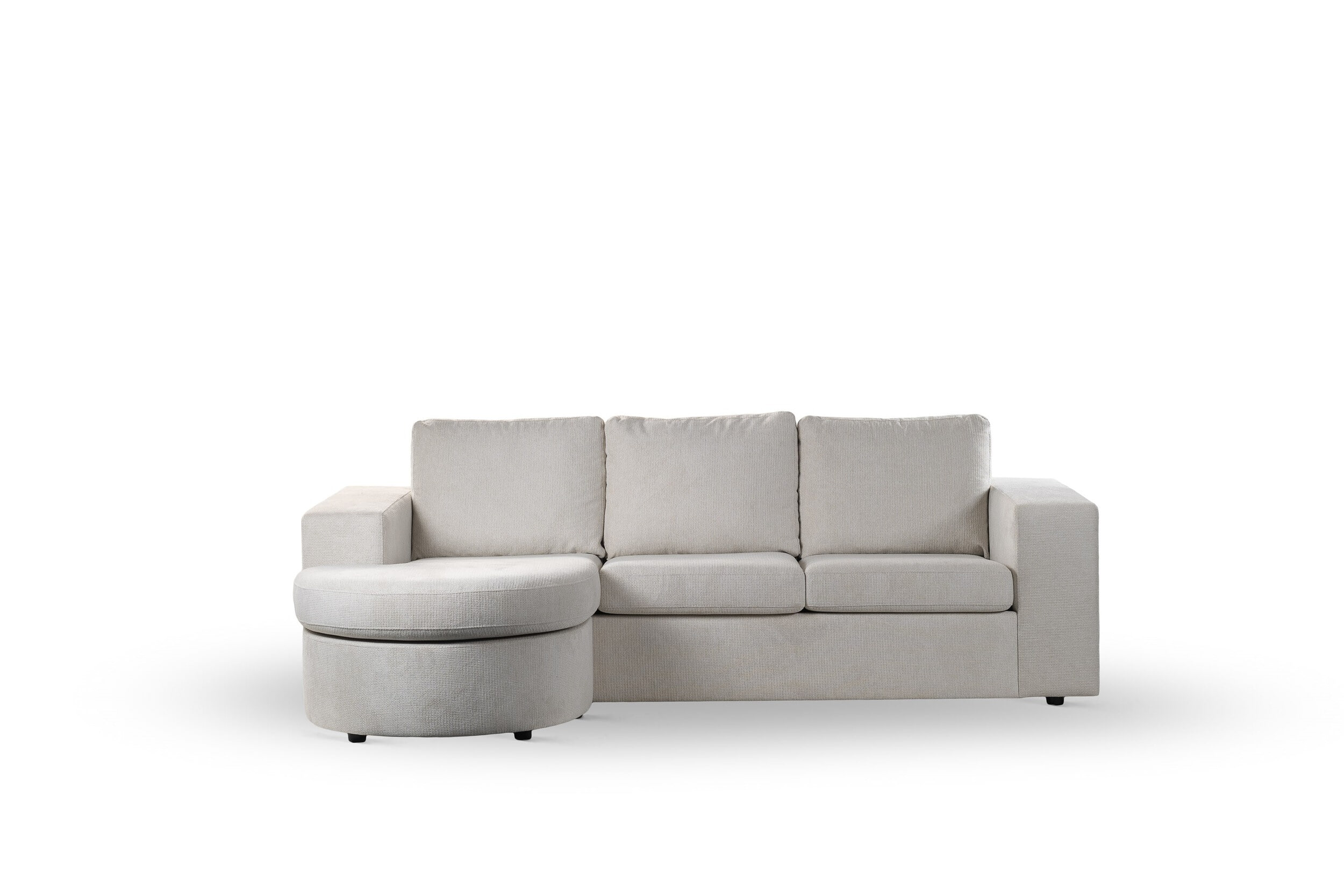 BASE 3-zits Loungebank 'Mats' Links/Rechts, Geweven, kleur Beige