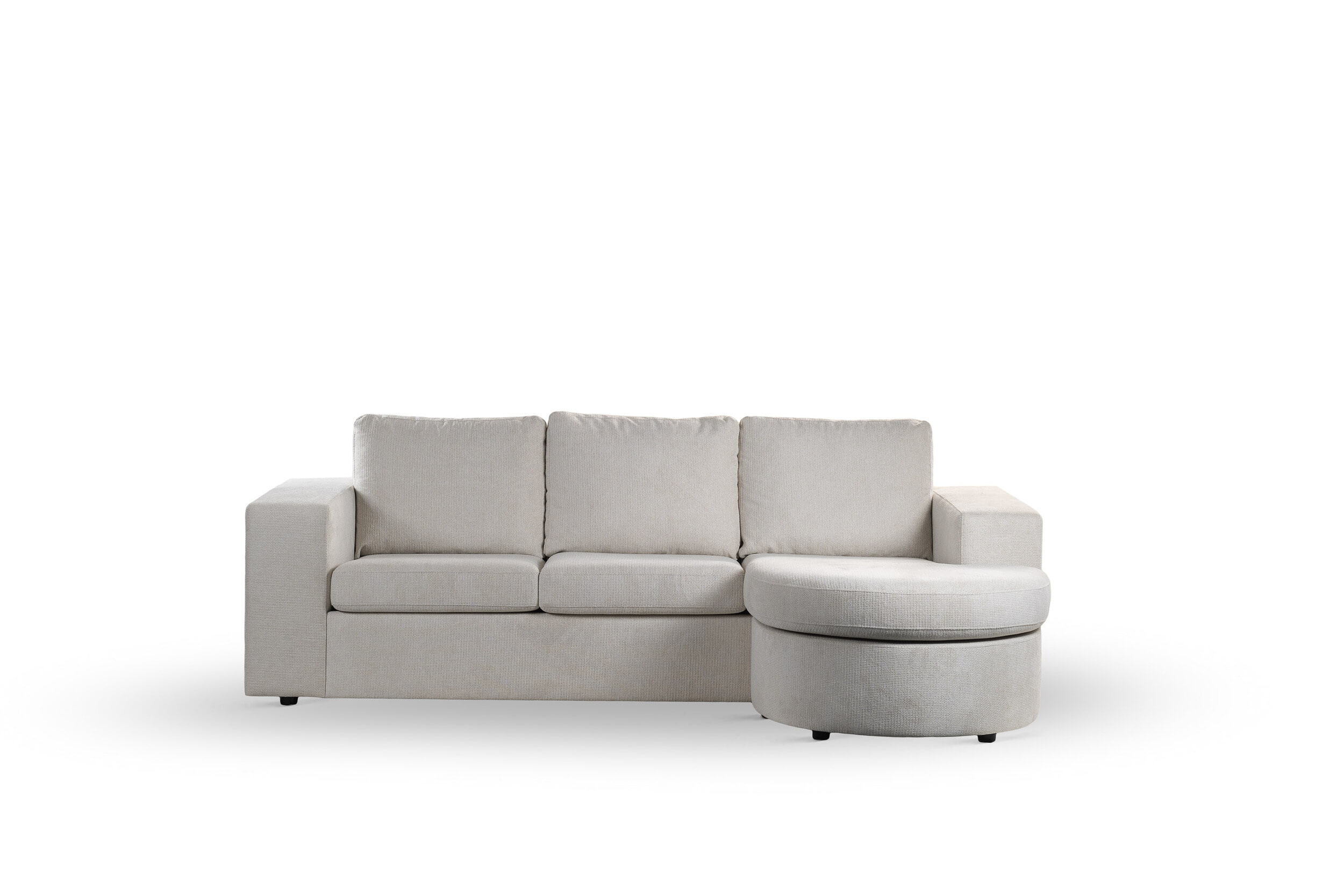 BASE 3-zits Loungebank 'Mats' Links/Rechts, Geweven, kleur Beige