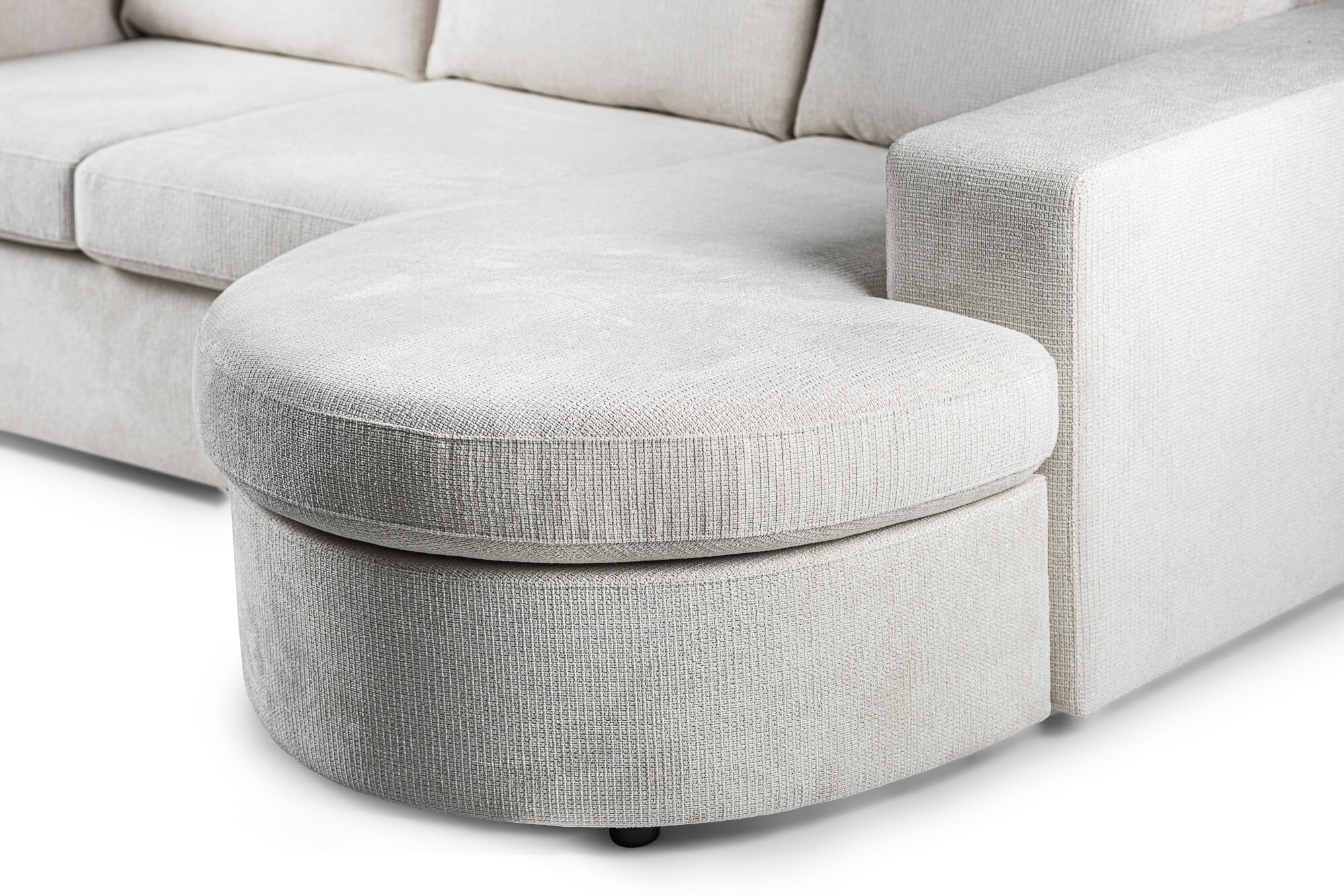 BASE 3-zits Loungebank 'Mats' Links/Rechts, Geweven, kleur Beige