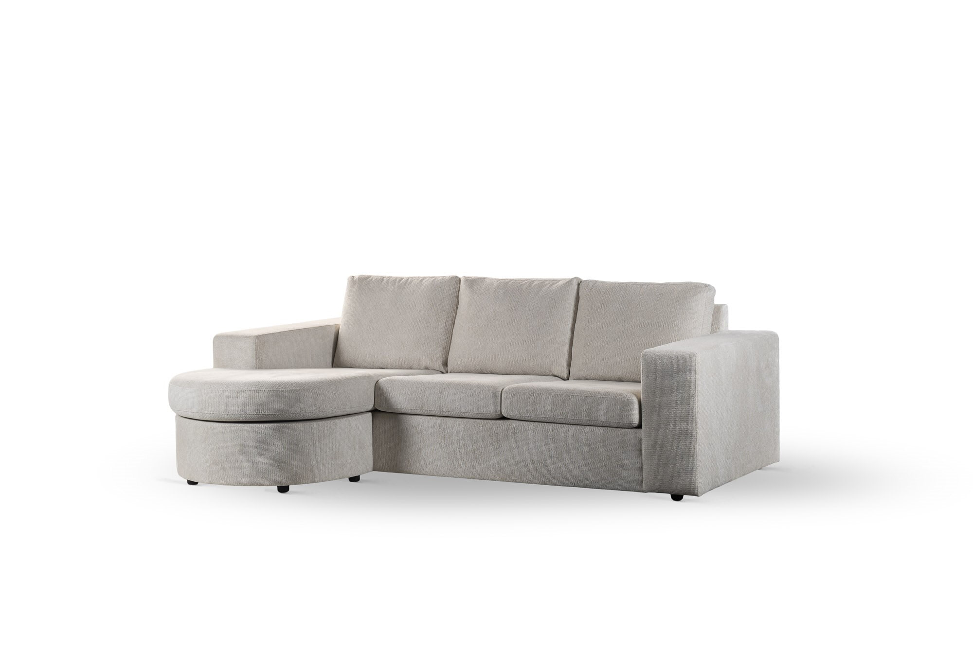 BASE 3-zits Loungebank 'Mats' Links/Rechts, Geweven, kleur Beige