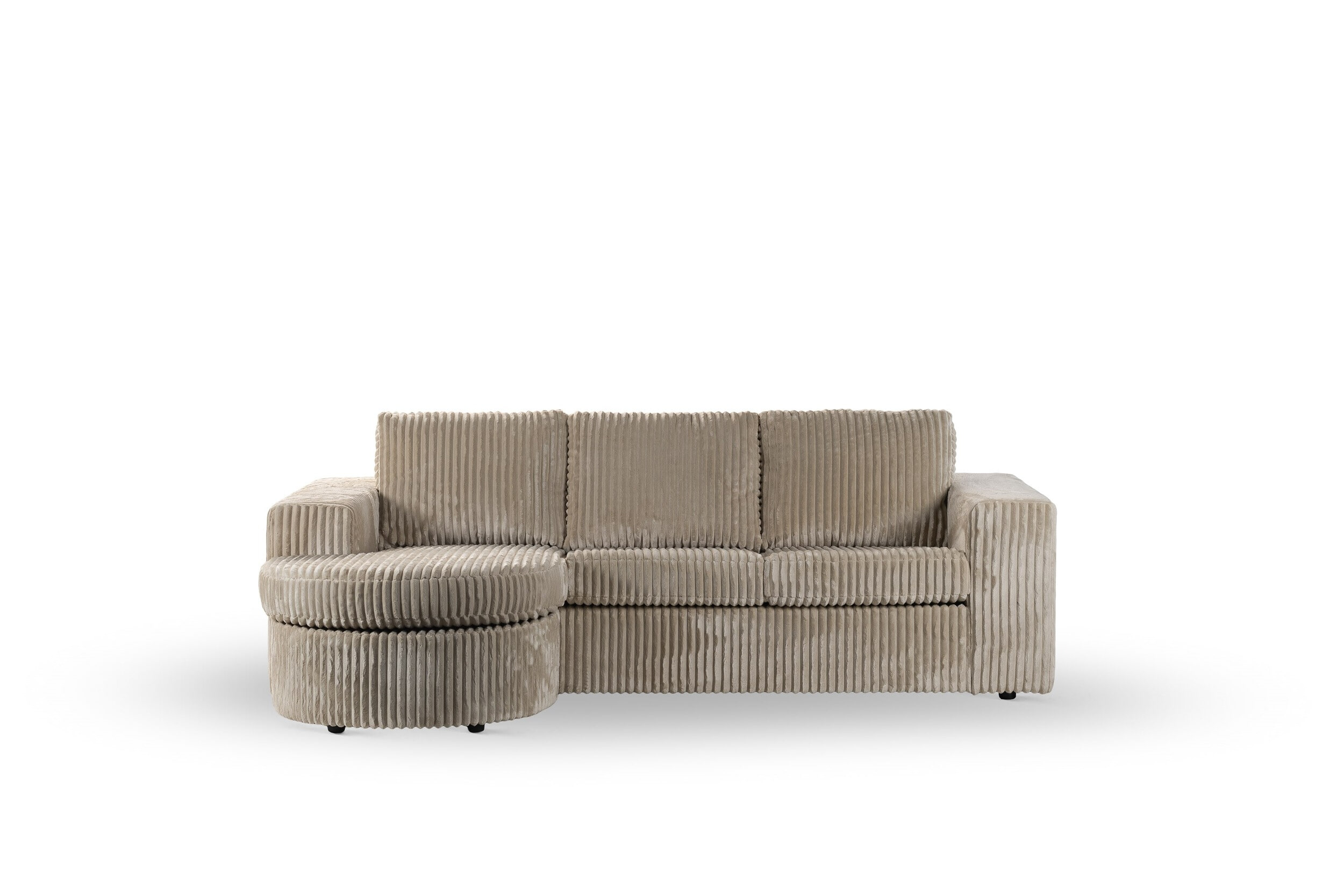 BASE 3-zits Loungebank 'Mats' Links/Rechts, Rib, kleur Beige