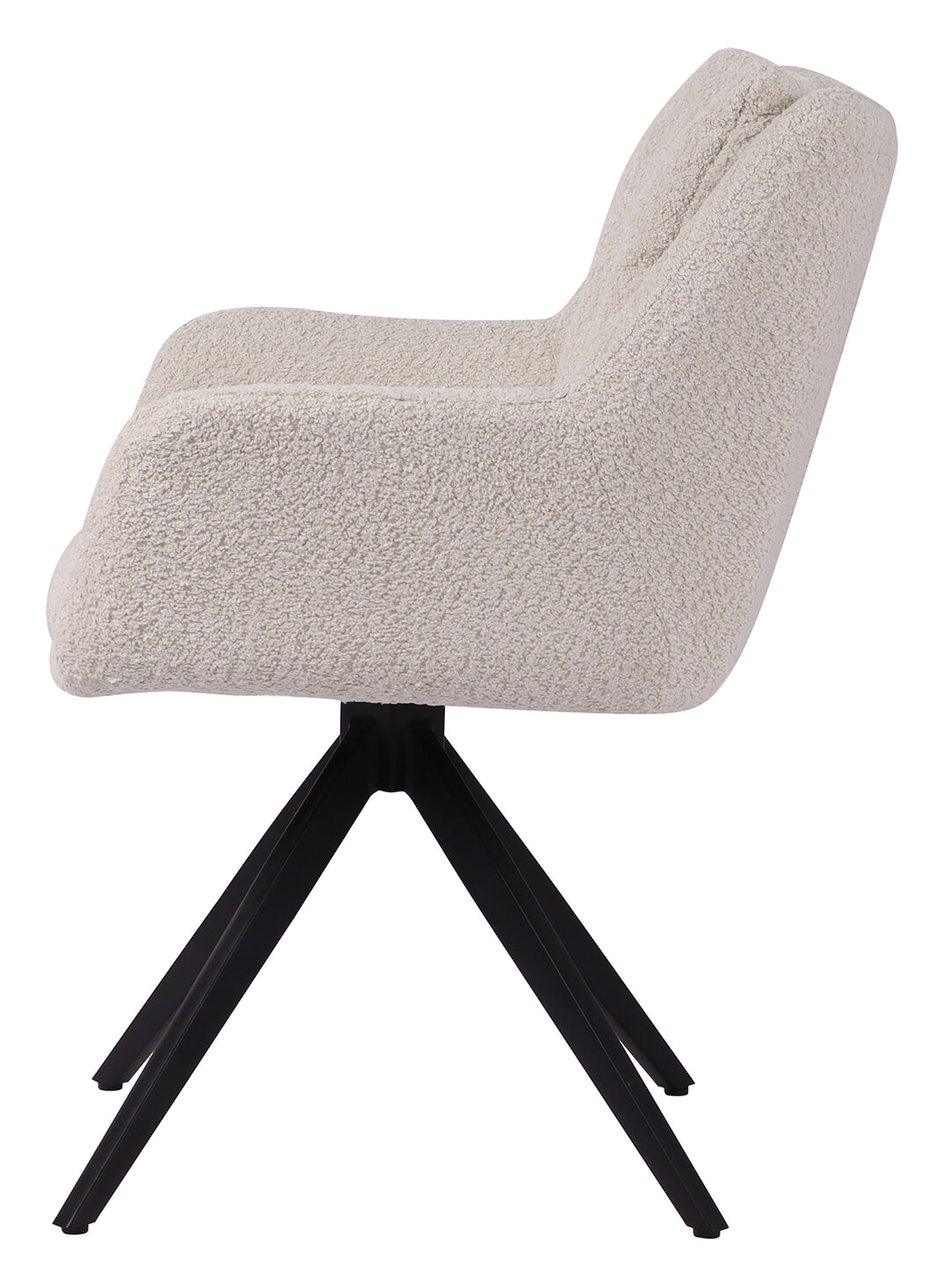 Artistiq Draaibare Eetkamerstoel 'Rocket' Bouclé, kleur Beige