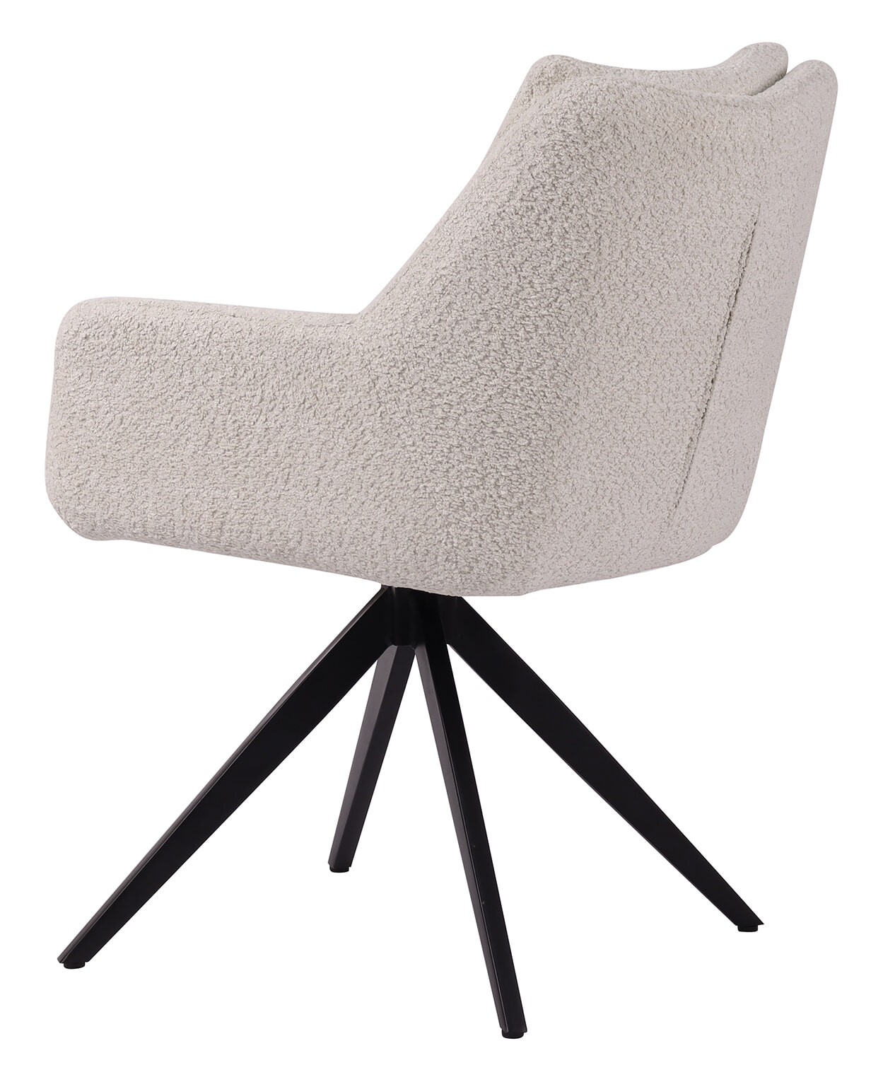 Artistiq Draaibare Eetkamerstoel 'Rocket' Bouclé, kleur Beige