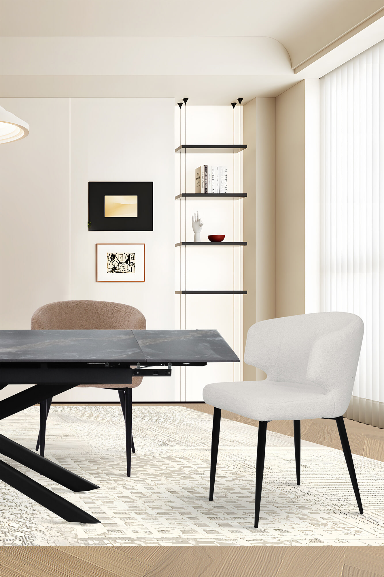 Artistiq Eetkamerstoel 'Feigy' Teddy, kleur Taupe