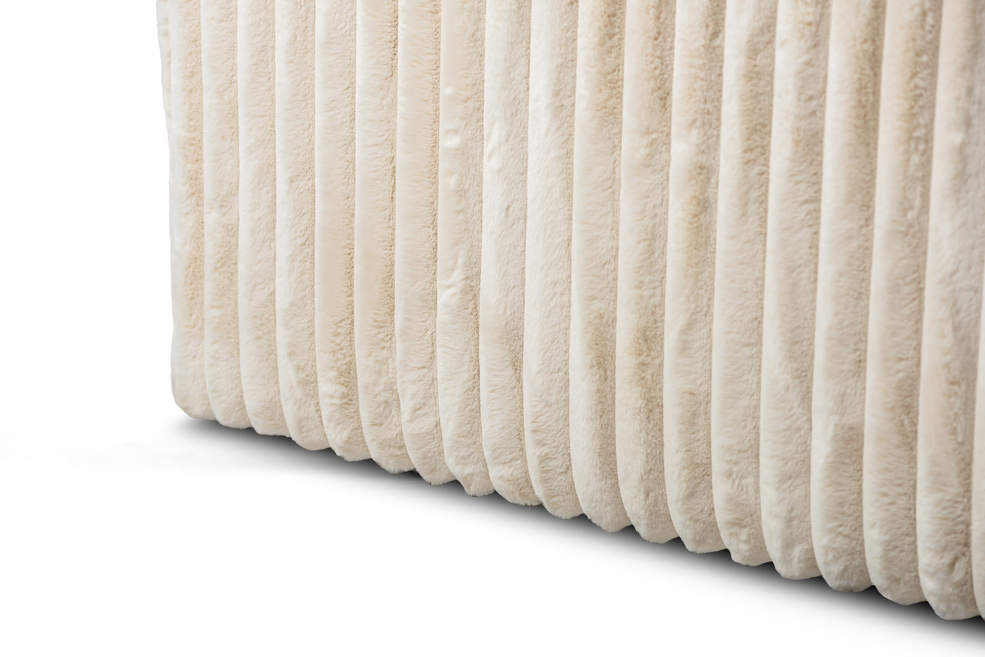 BASE 3-zits Loungebank 'Leesa' Links/Rechts, Rib, kleur Beige