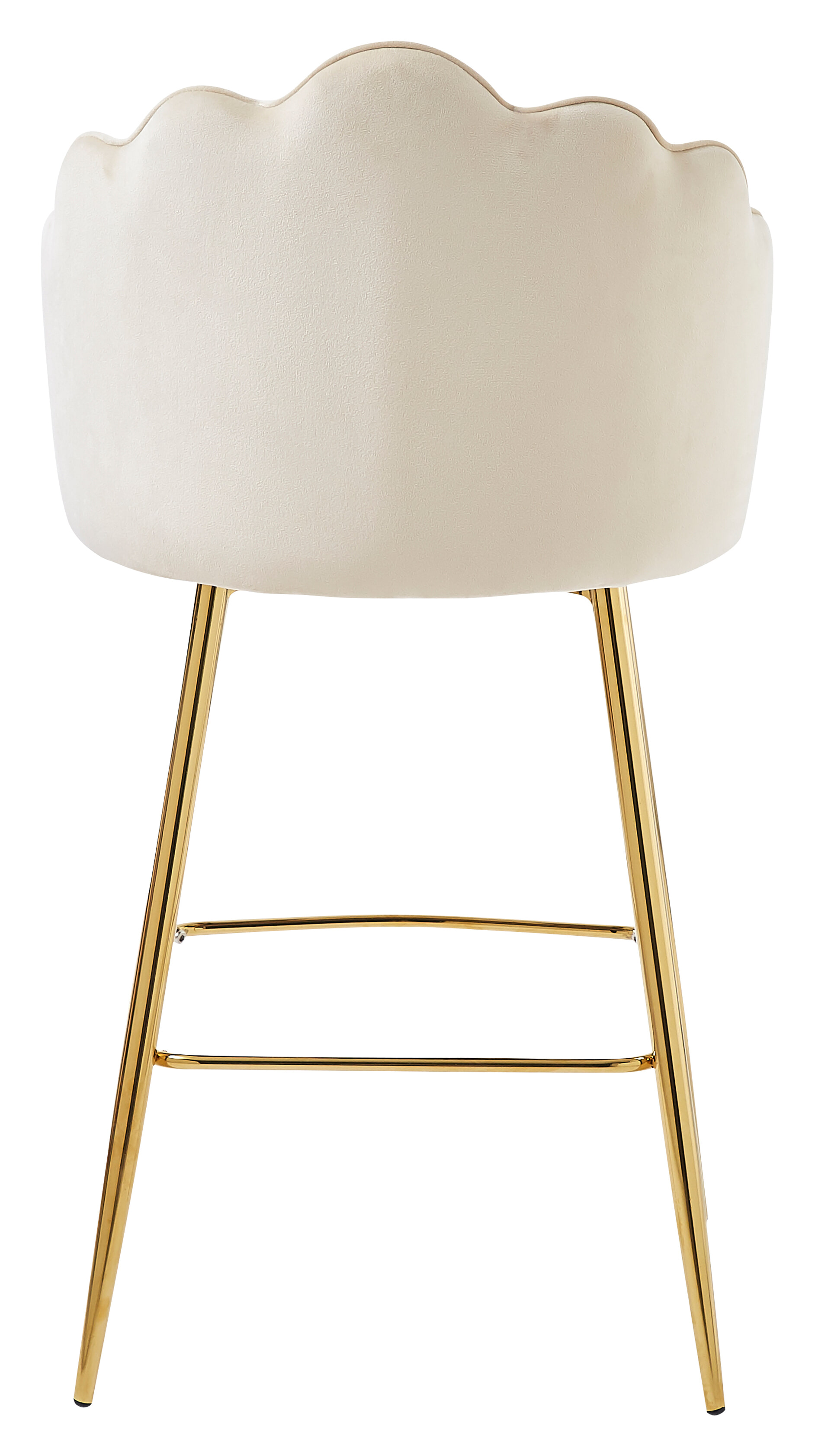 Artistiq Barkruk 'Alexander' Velvet, kleur beige (zithoogte 68cm)