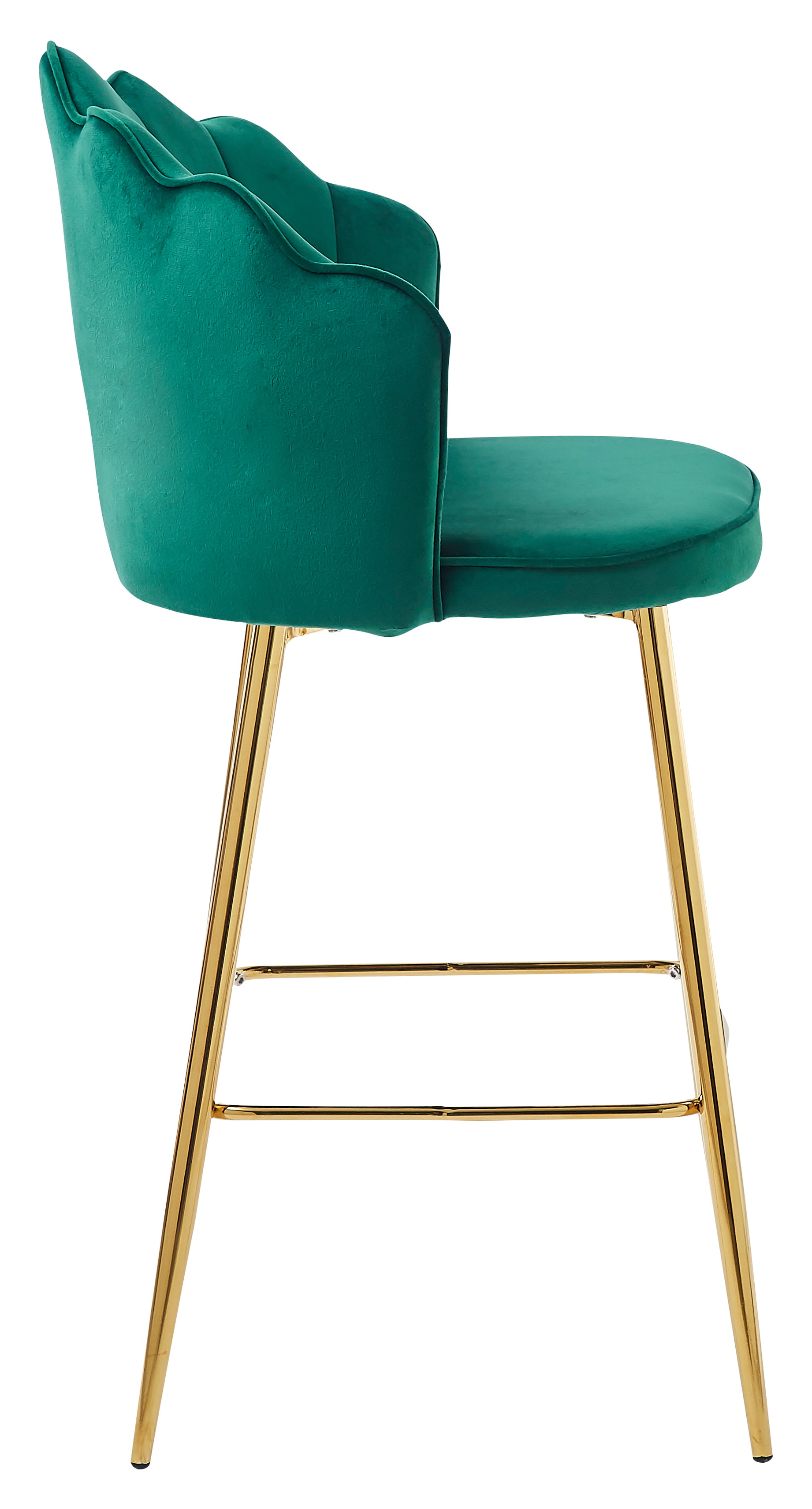 Artistiq Barkruk 'Alexander' Velvet, kleur groen (zithoogte 68cm)