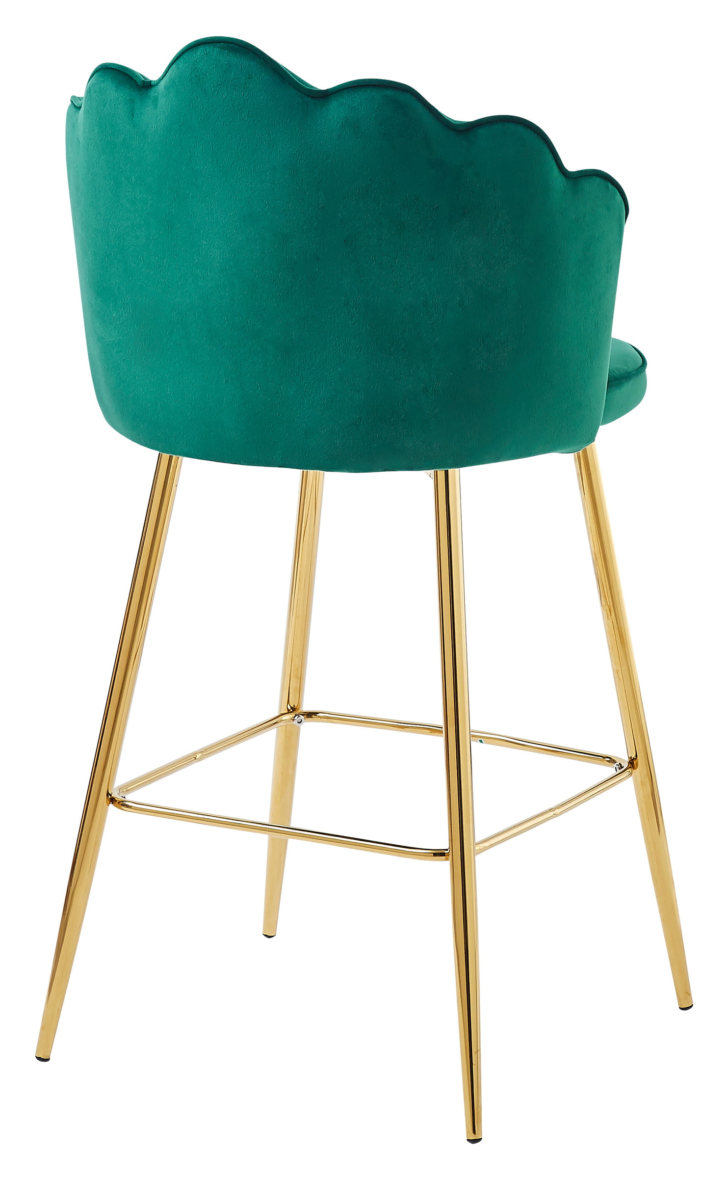 Artistiq Barkruk 'Alexander' Velvet, kleur groen (zithoogte 68cm)