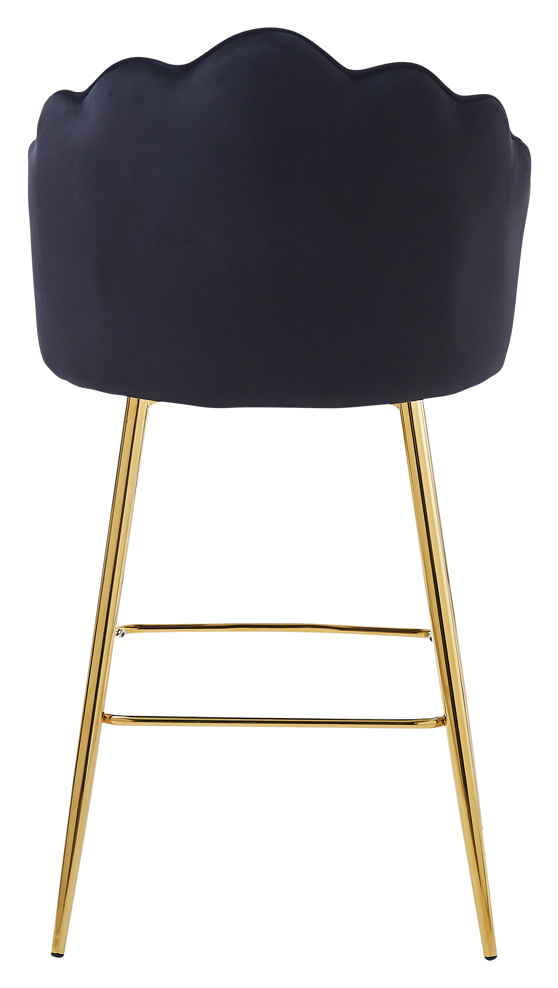 Artistiq Barkruk 'Alexander' Velvet, kleur zwart (zithoogte 68cm)
