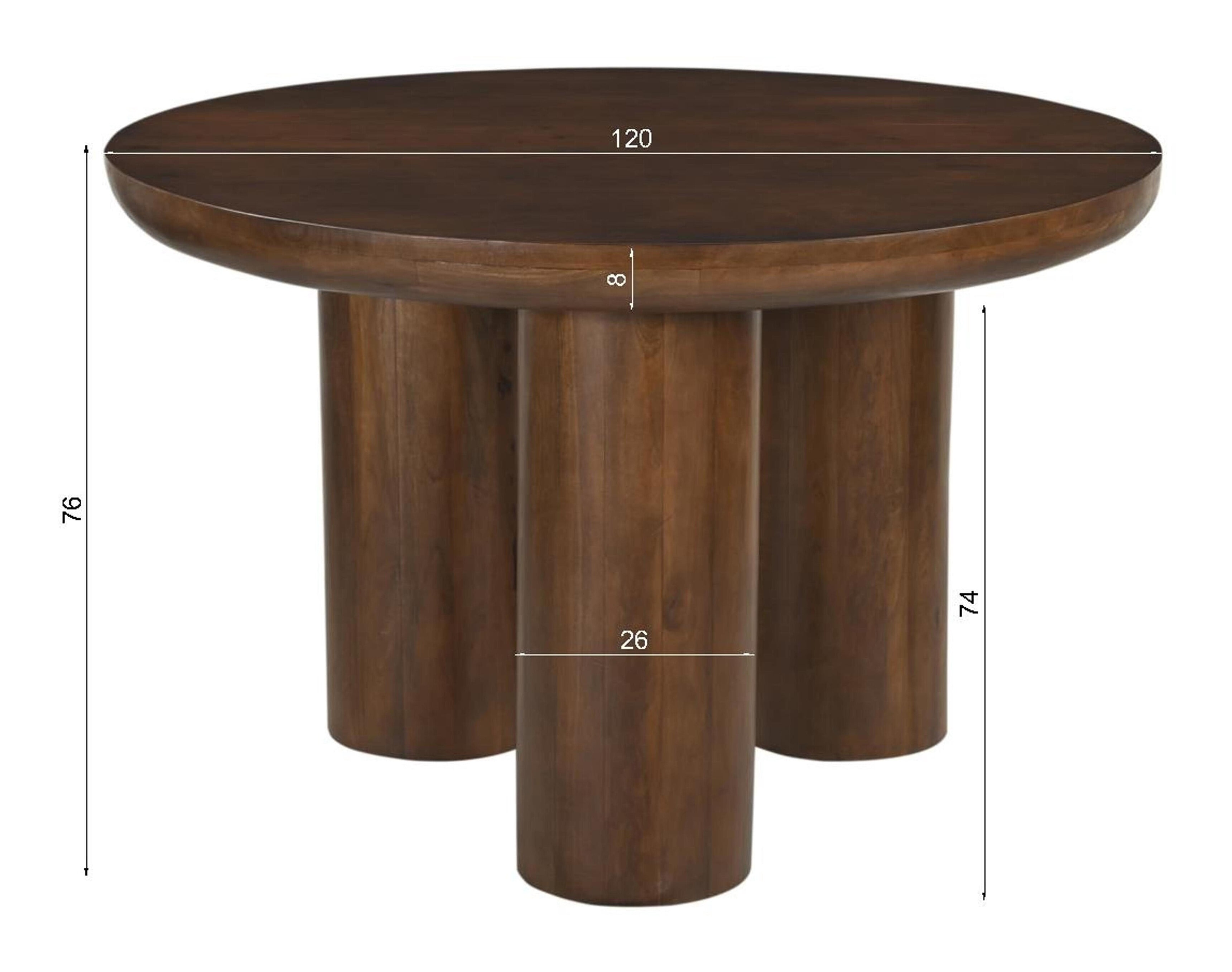Artistiq Ronde Eettafel 'Leighanna' Mangohout, 120cm