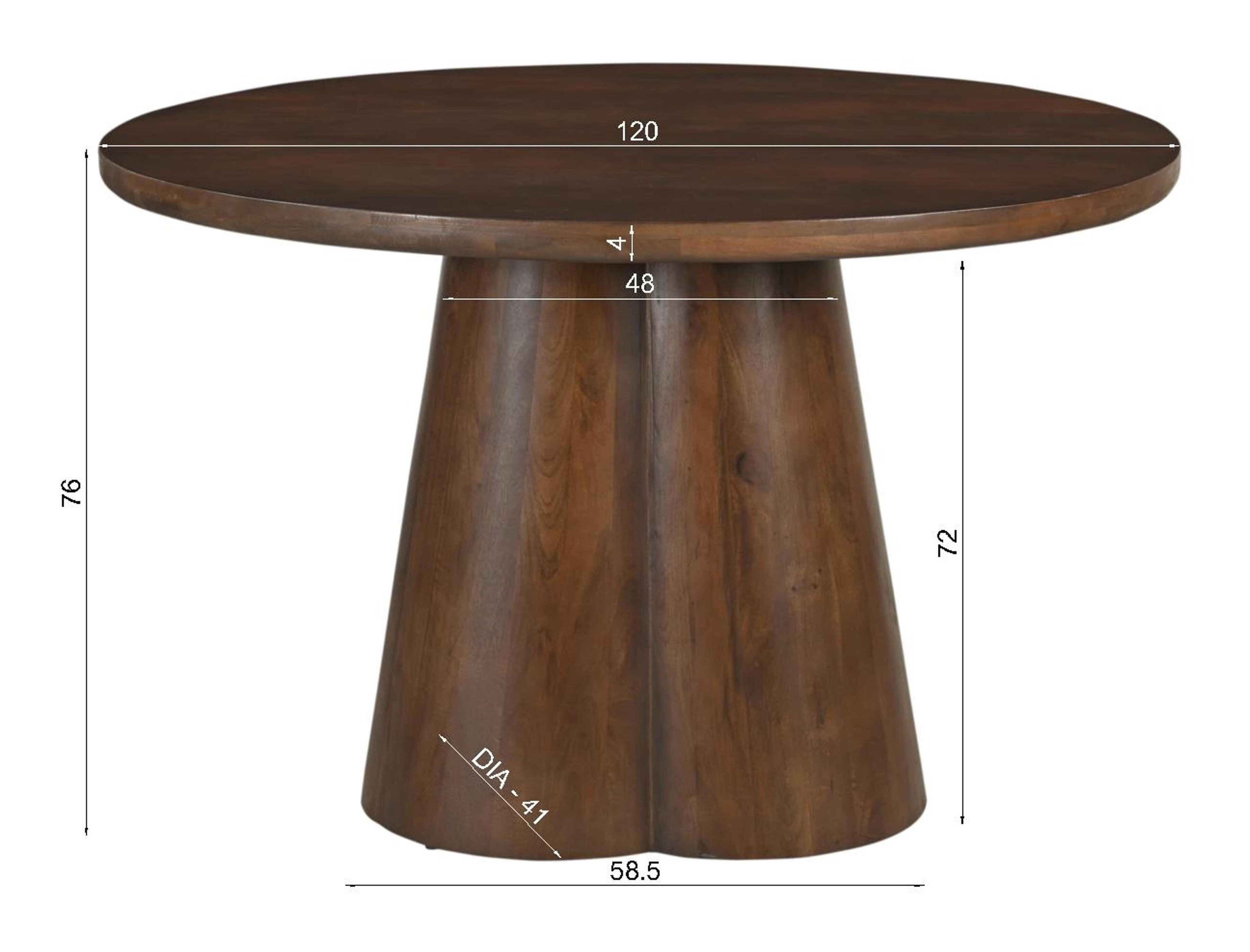 Artistiq Ronde Eettafel 'Effrey' Mangohout, 120cm