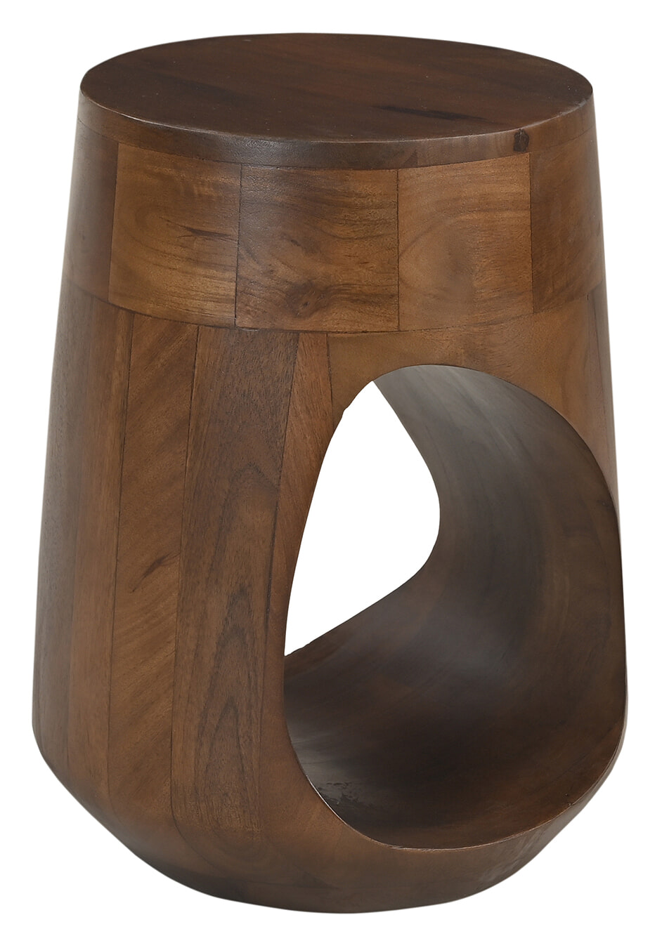 Artistiq Ronde Bijzettafel 'Khaleel' Mangohout, 32cm