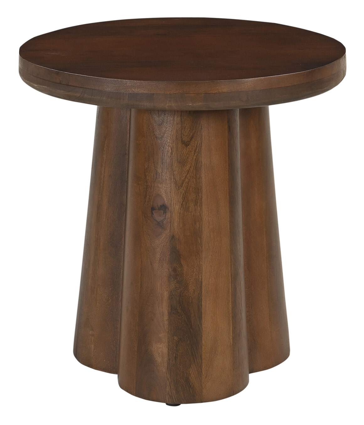 Artistiq Ronde Bijzettafel Effrey Mangohout, 50cm - Bruin