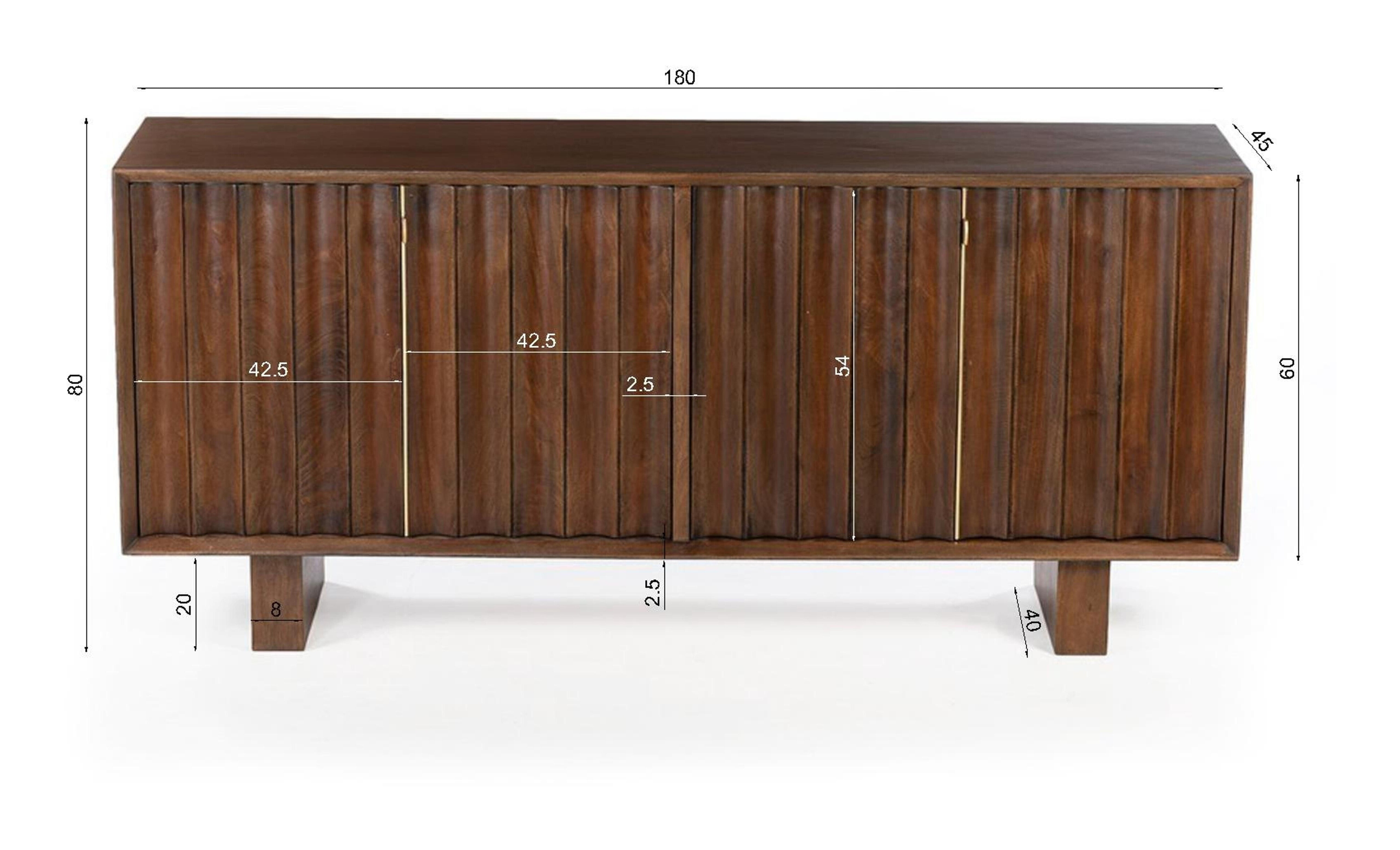 Artistiq Dressoir 'Leighanna' Mangohout, 180cm