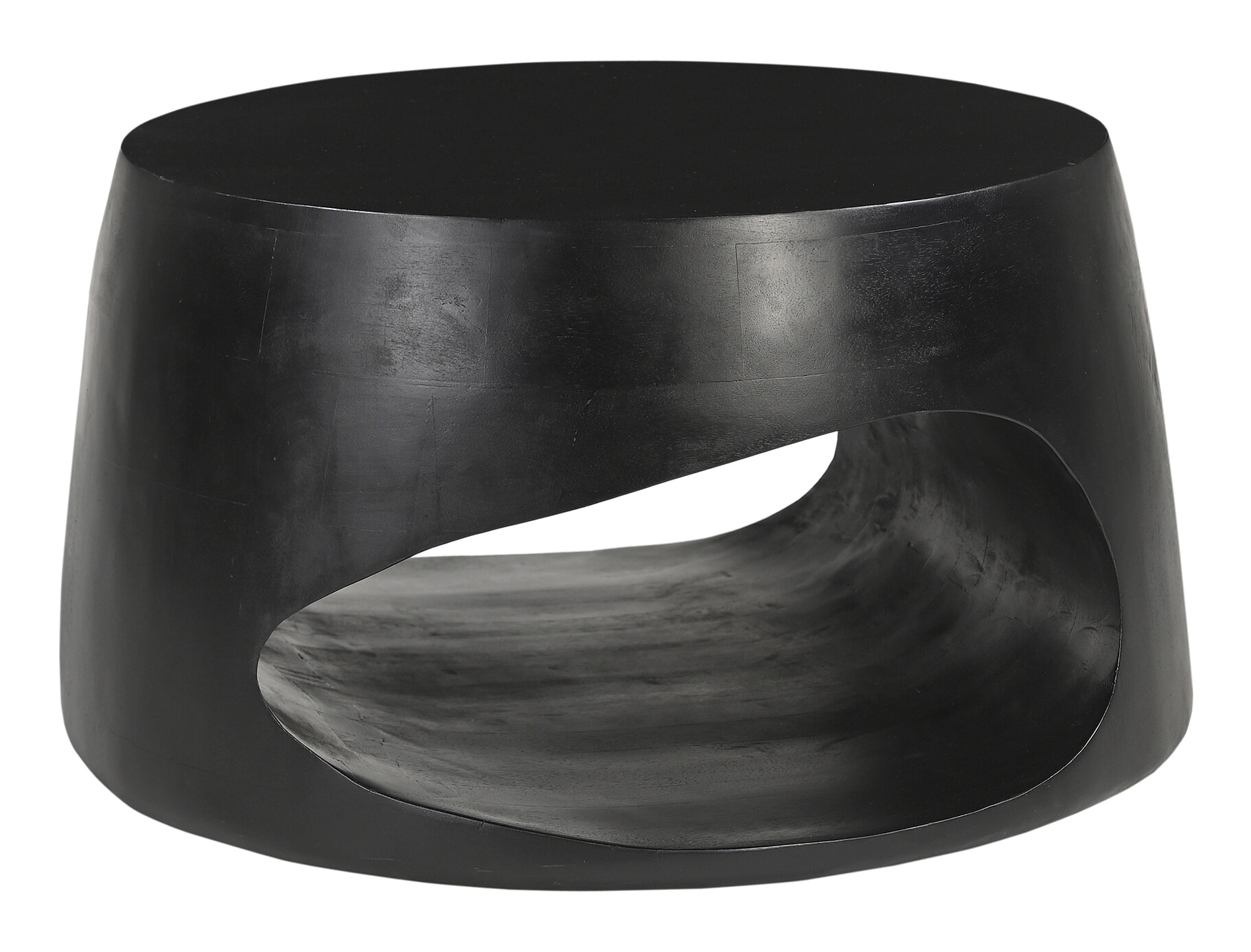 Artistiq Ronde Salontafel Khaleel Mangohout, 75cm - Zwart