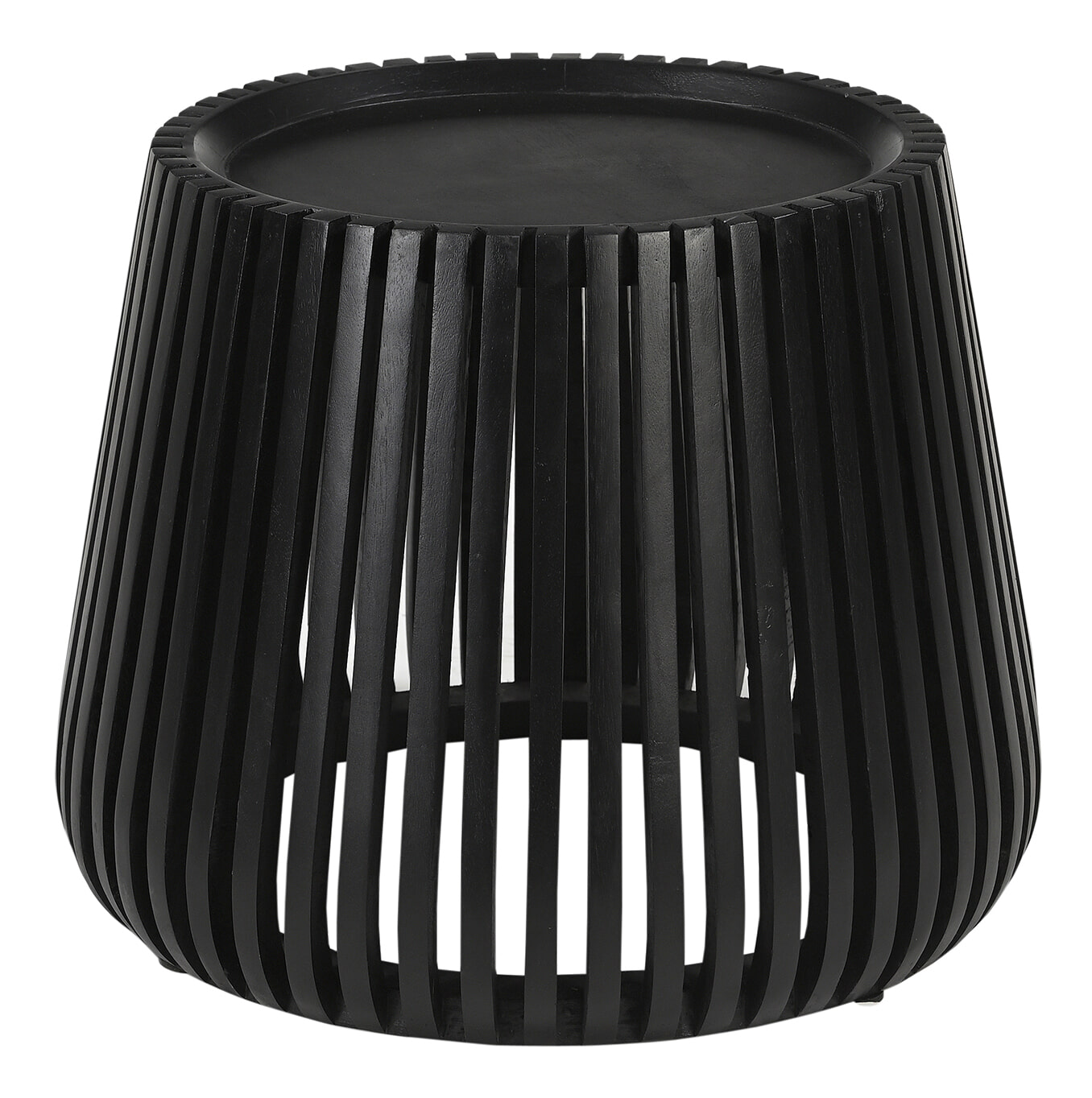 Artistiq Ronde Bijzettafel Eriverto Mangohout, 50cm - Zwart