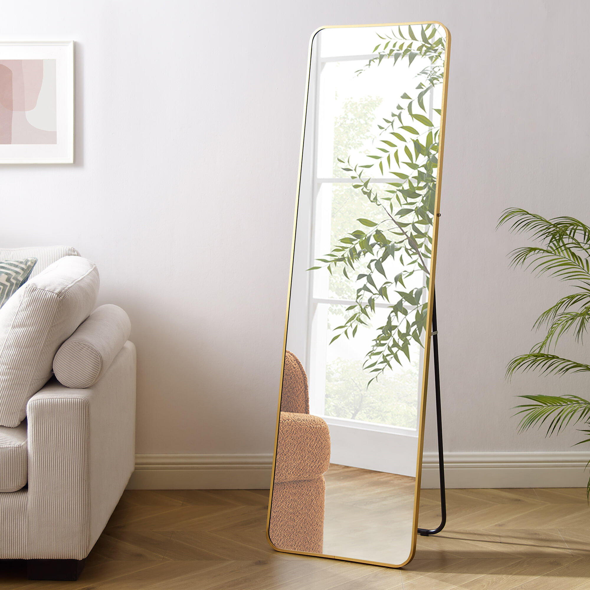 Artistiq Living Artistiq Staande Spiegel Jani 160 x 50cm - goud - Passpiegel