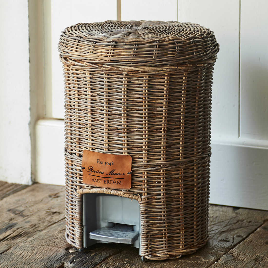 Rivièra Maison Prullenbak 'Rustic Rattan Classic' Rattan, kleur Bruin