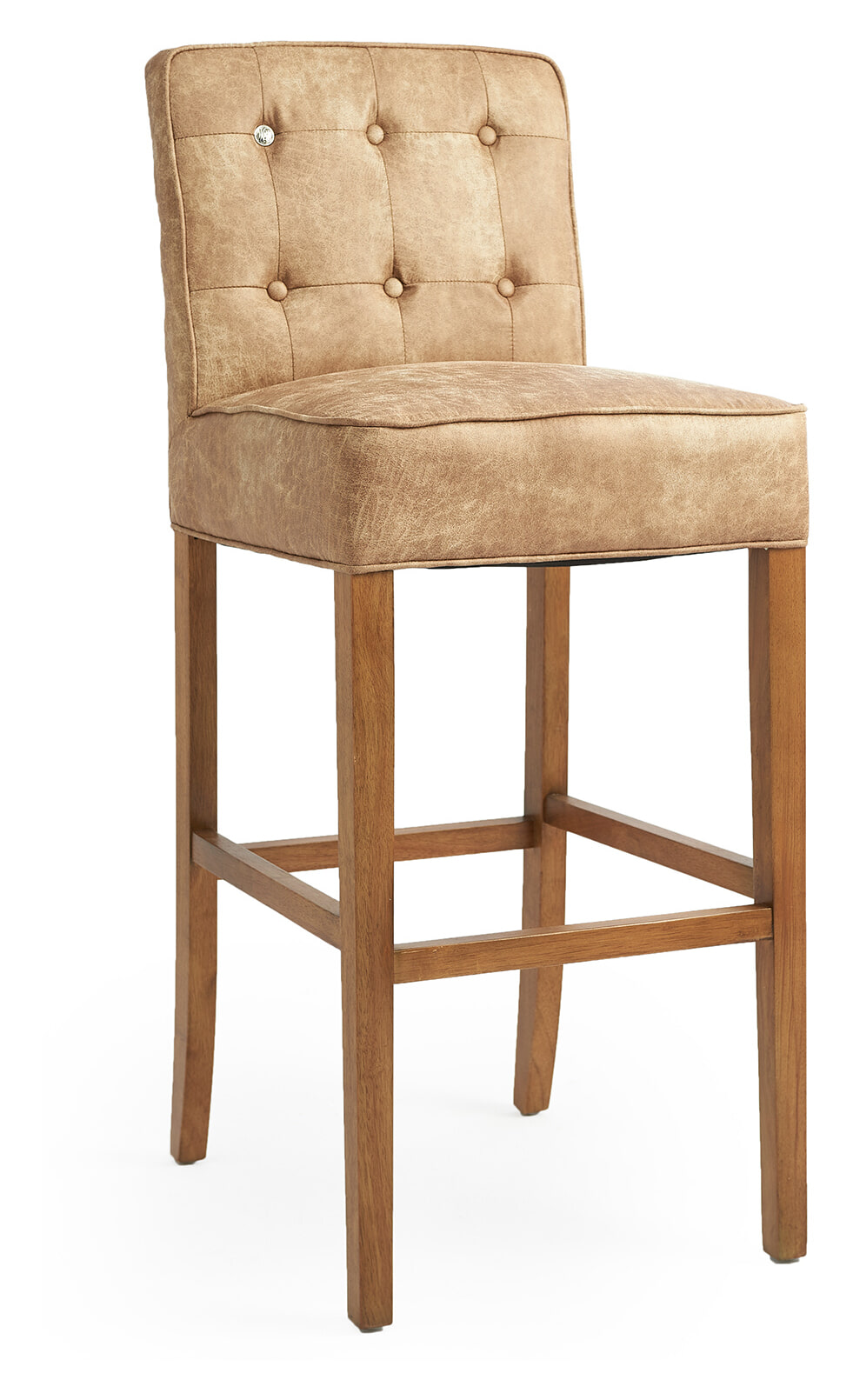 Rivièra Maison Barstoel 'Cape Breton' Pellini, kleur Camel (zithoogte 80cm)