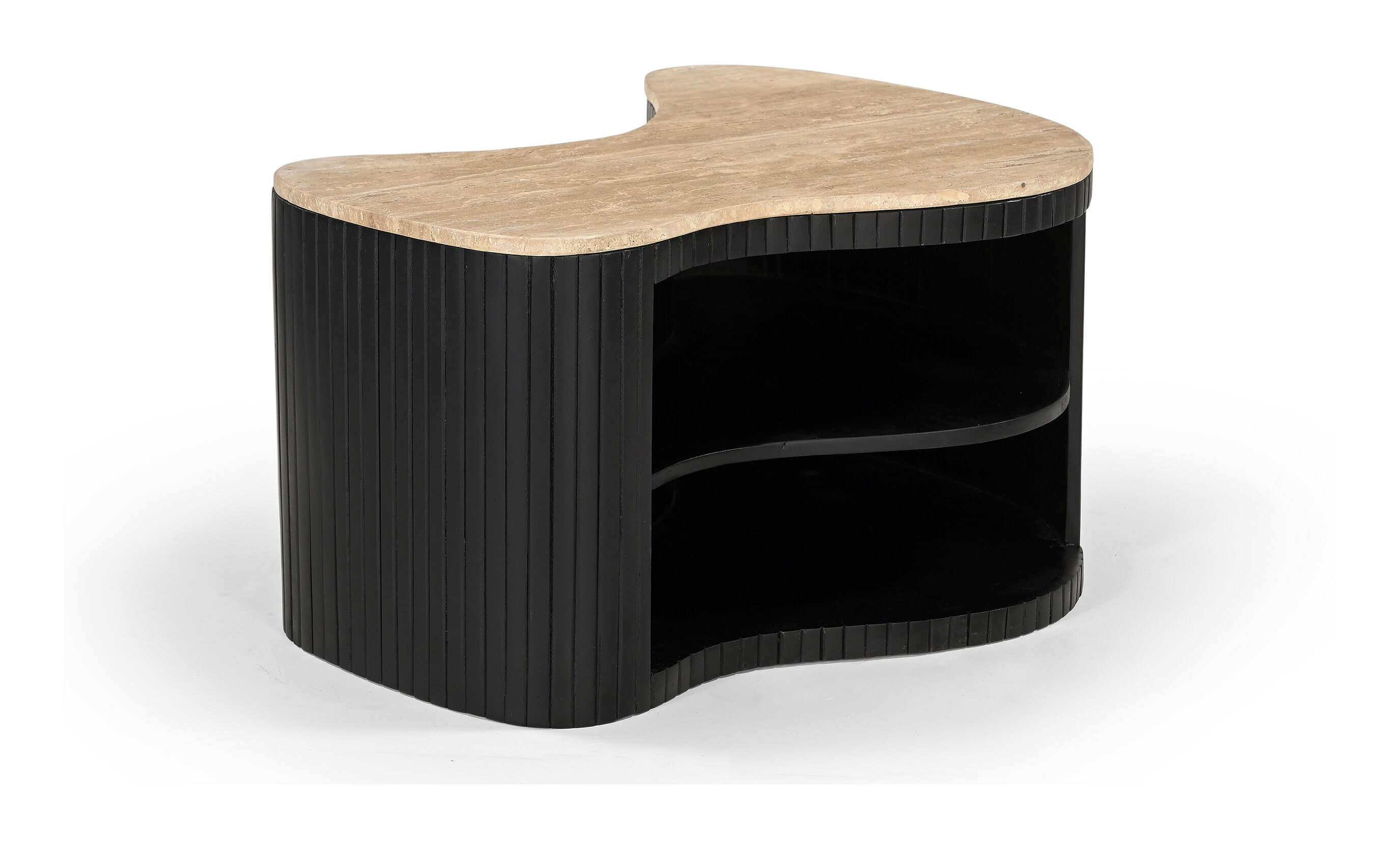 Artistiq Organische Salontafel Hau Mangohout, 60 x 40cm - Zwart