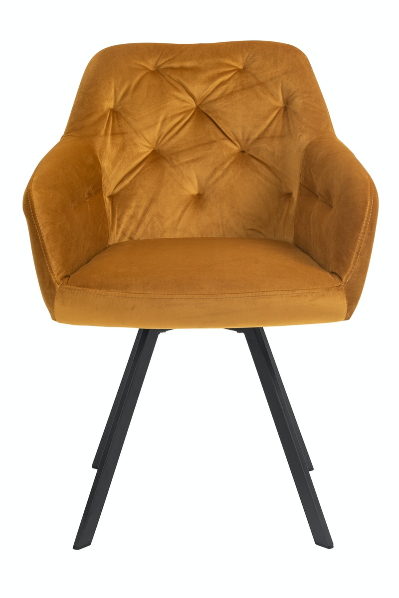 Artistiq Eetkamerstoel 'Romeo' Velvet, kleur geel