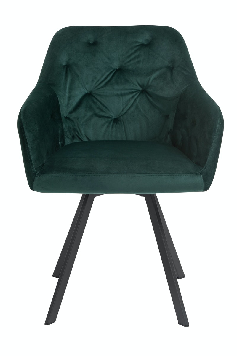 Artistiq Eetkamerstoel 'Romeo' Velvet, kleur groen