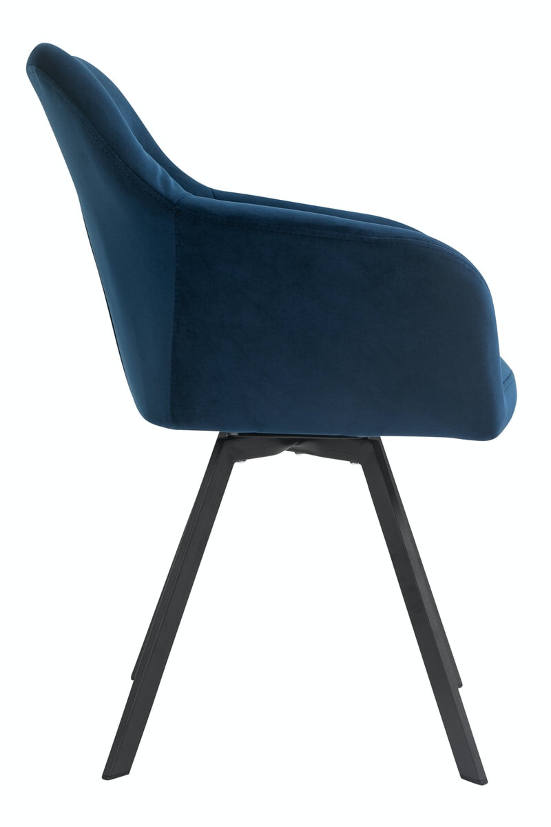 Artistiq Eetkamerstoel 'Romeo' Velvet, kleur blauw