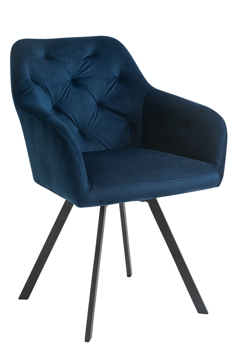 Artistiq Eetkamerstoel 'Romeo' Velvet, kleur blauw