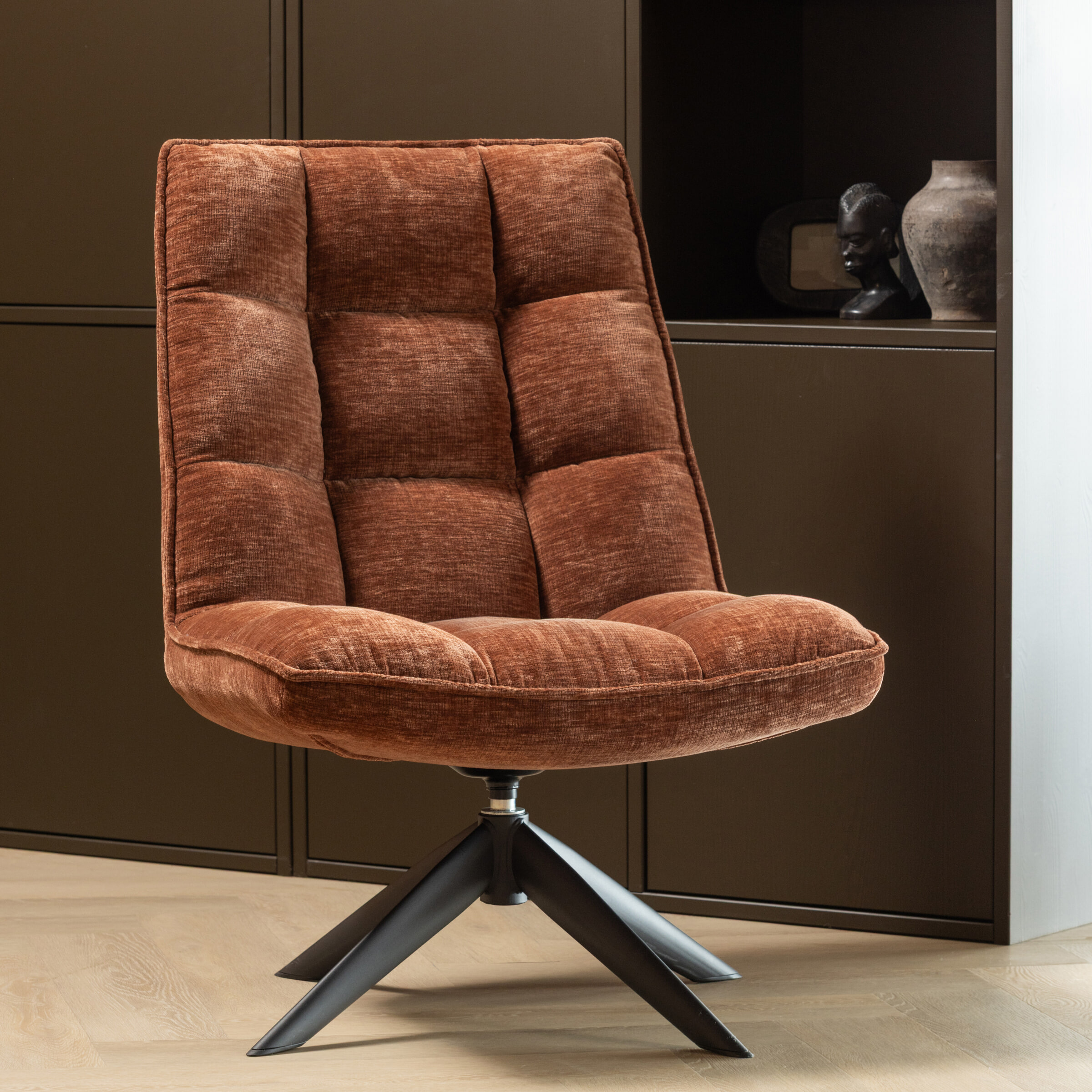 WOOOD Draaifauteuil 'Jouke' Chenille