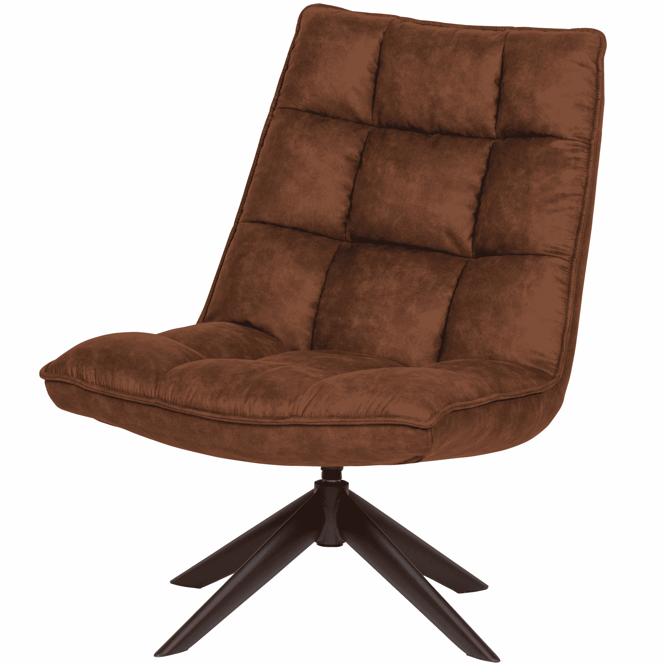 WOOOD Draaifauteuil Jouke Lederlook - Cognac