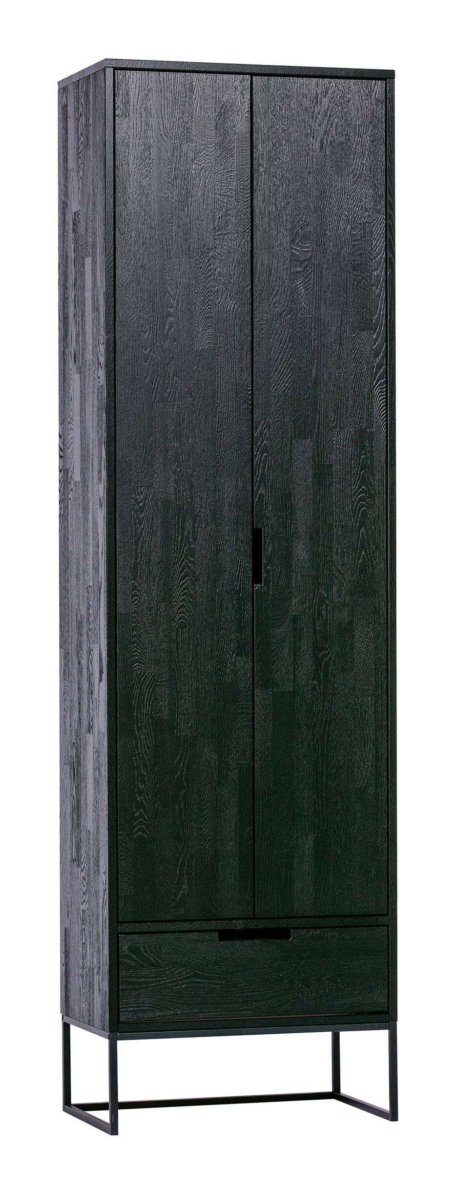 WOOOD Opbergkast 'Silas' 210 x 60cm, kleur Zwart