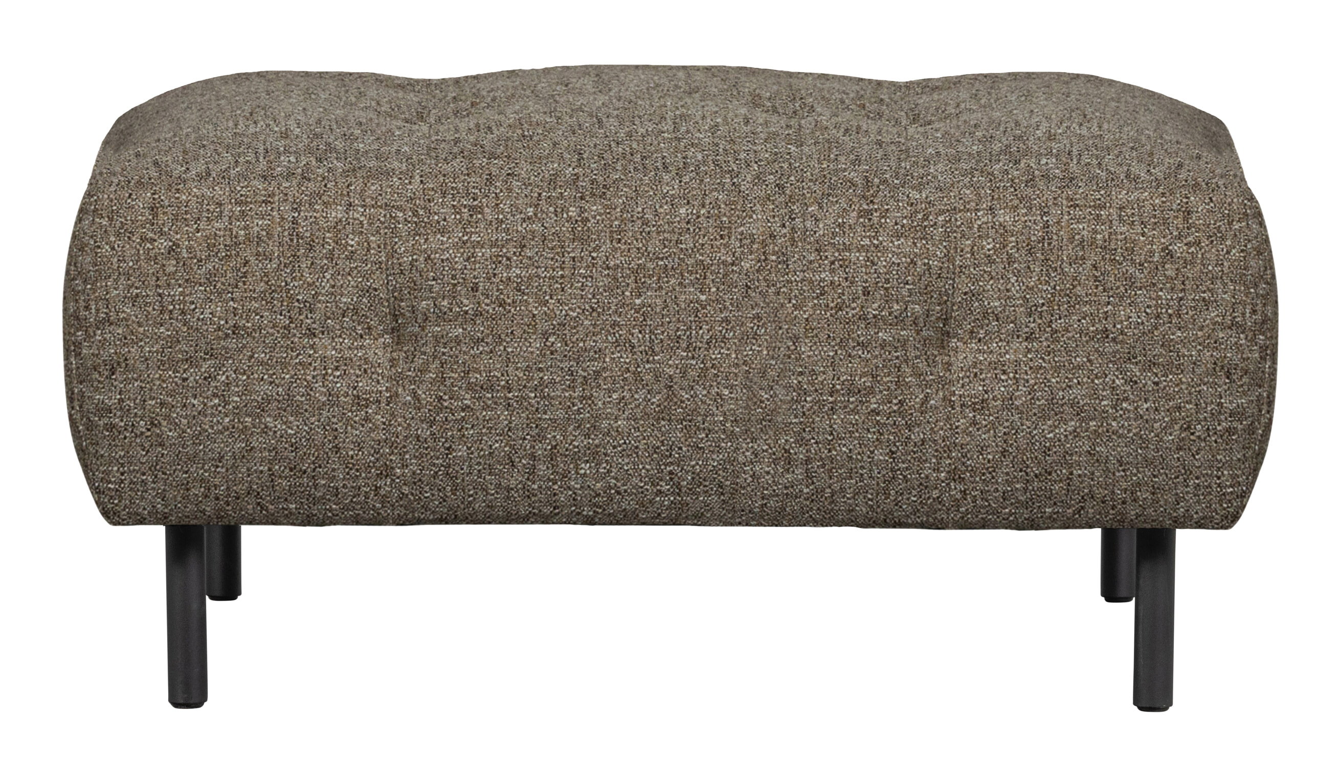 WOOOD Hocker 'Lloyd' Geweven stof, kleur Donkerbruin Melange