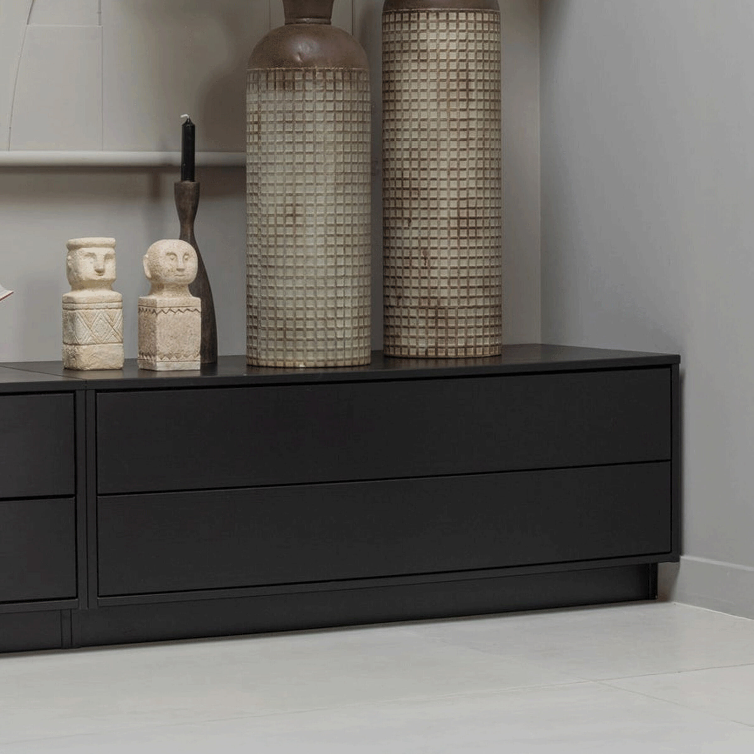 WOOOD TV-meubel Finca Mat zwart, 100cm - Exclusive