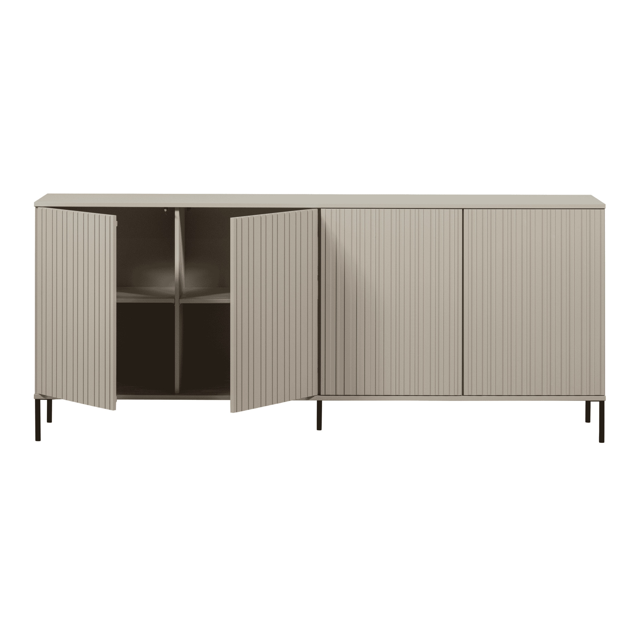 WOOOD Dressoir 'New Gravure' Grenenhout, 200cm, kleur Dust