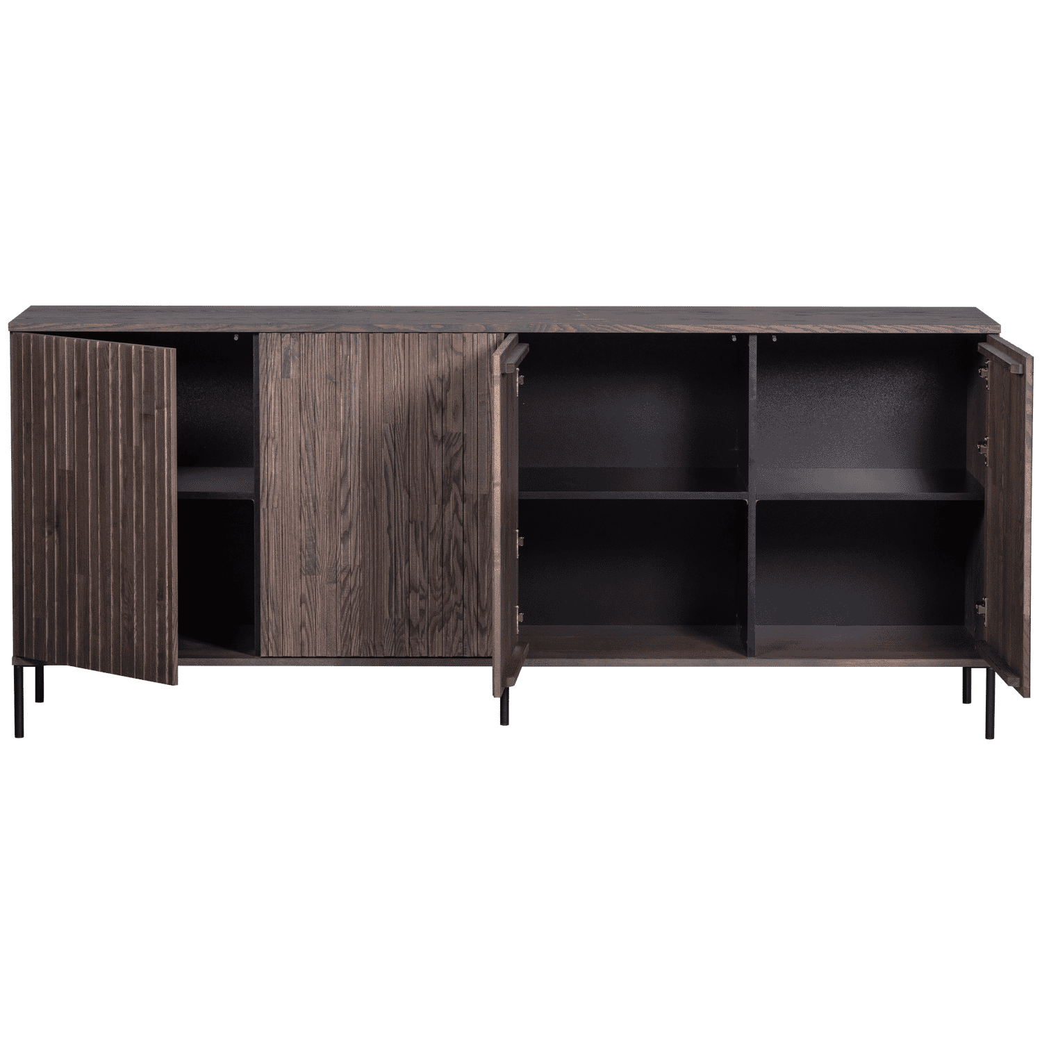 WOOOD Dressoir 'New Gravure' Essenhout, 200cm, kleur Espresso