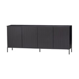 WOOOD Dressoir 'New Gravure' Grenen, 200cm, kleur Zwart