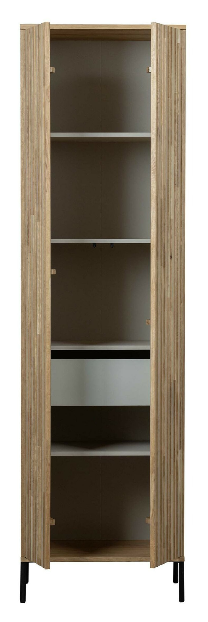 WOOOD Opbergkast 'New Gravure' Eiken, 210 x 60cm, kleur Naturel
