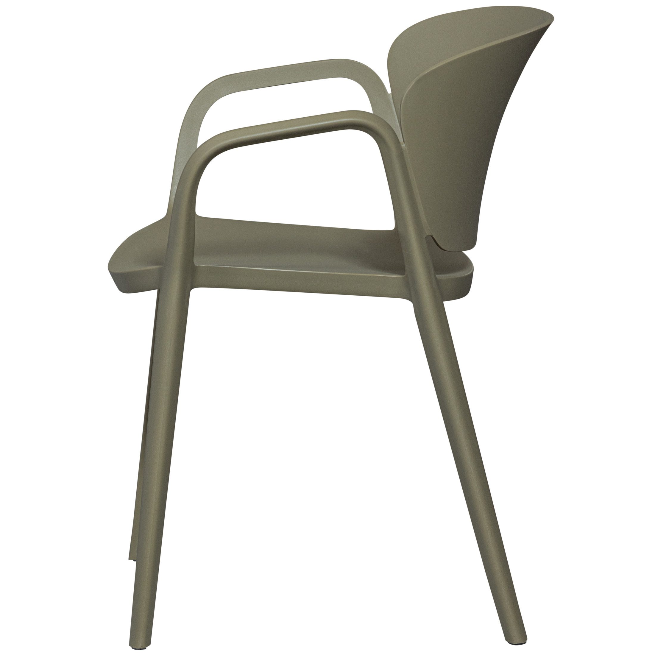 WOOOD Tuinstoel 'Bent' Kunststof, kleur Groen
