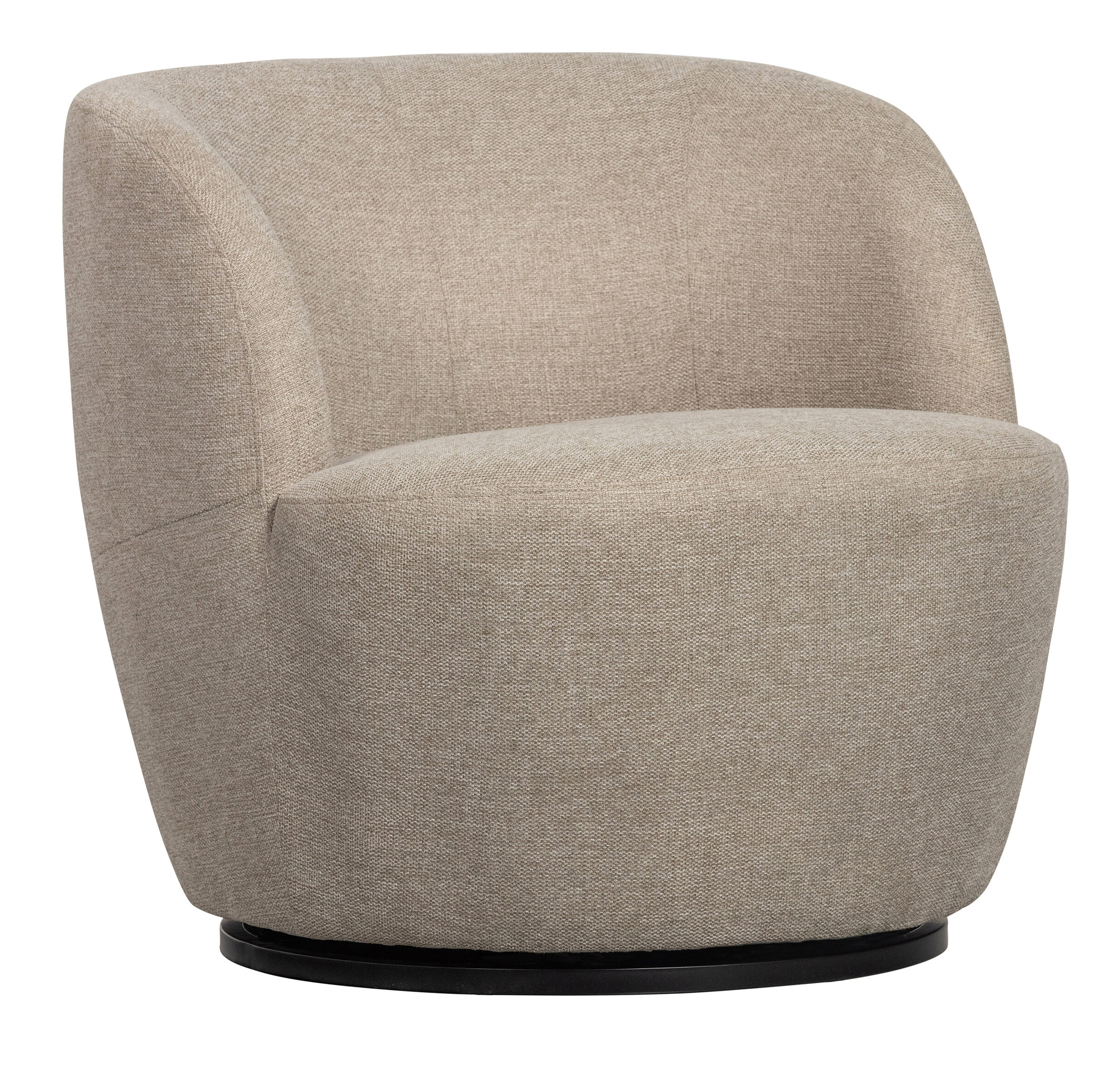 WOOOD Draaifauteuil 'Serra' Woven, kleur Zand