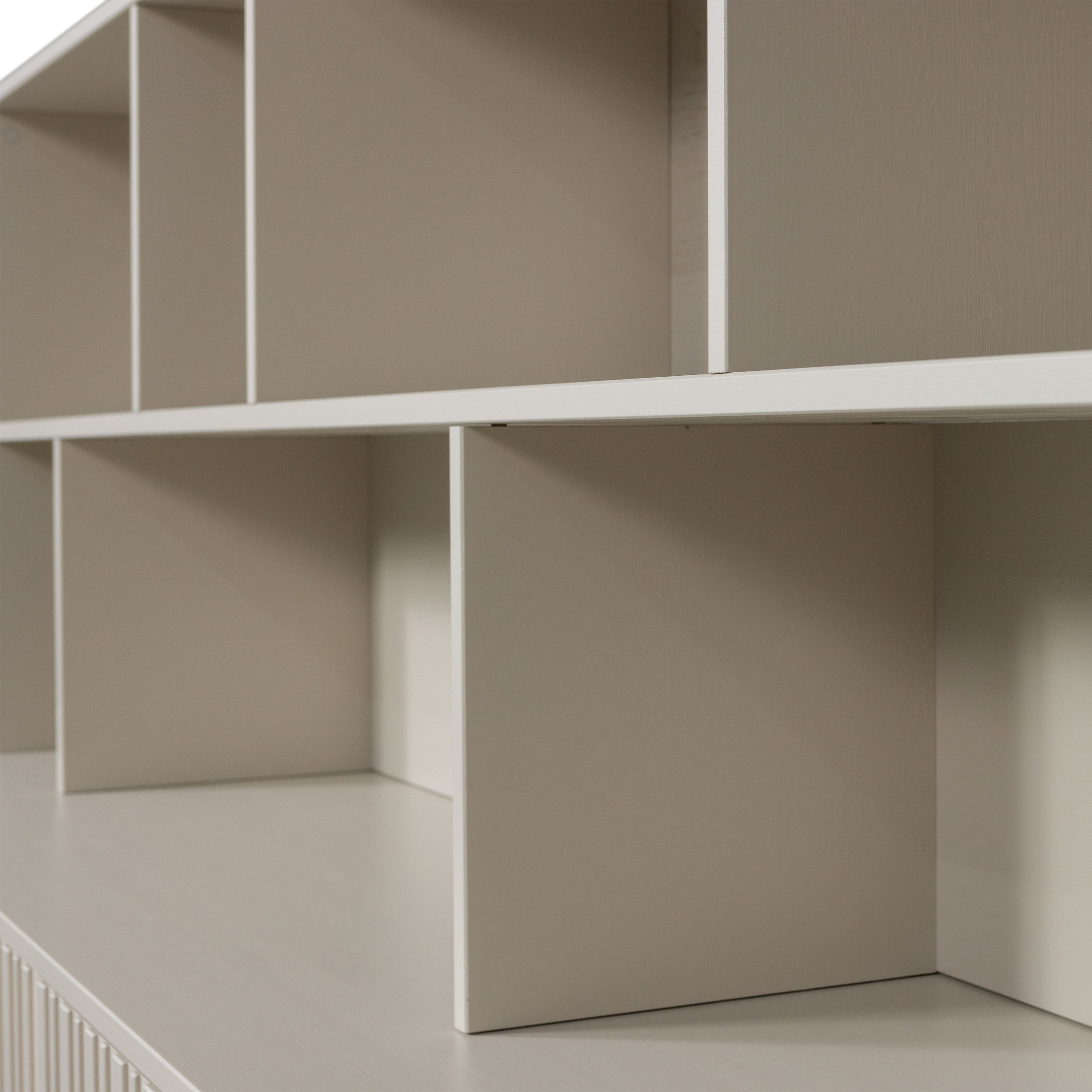 WOOOD Opzetkast 'New Gravure' t.b.v. Dressoir 'New Gravure' Grenenhout, kleur Dust